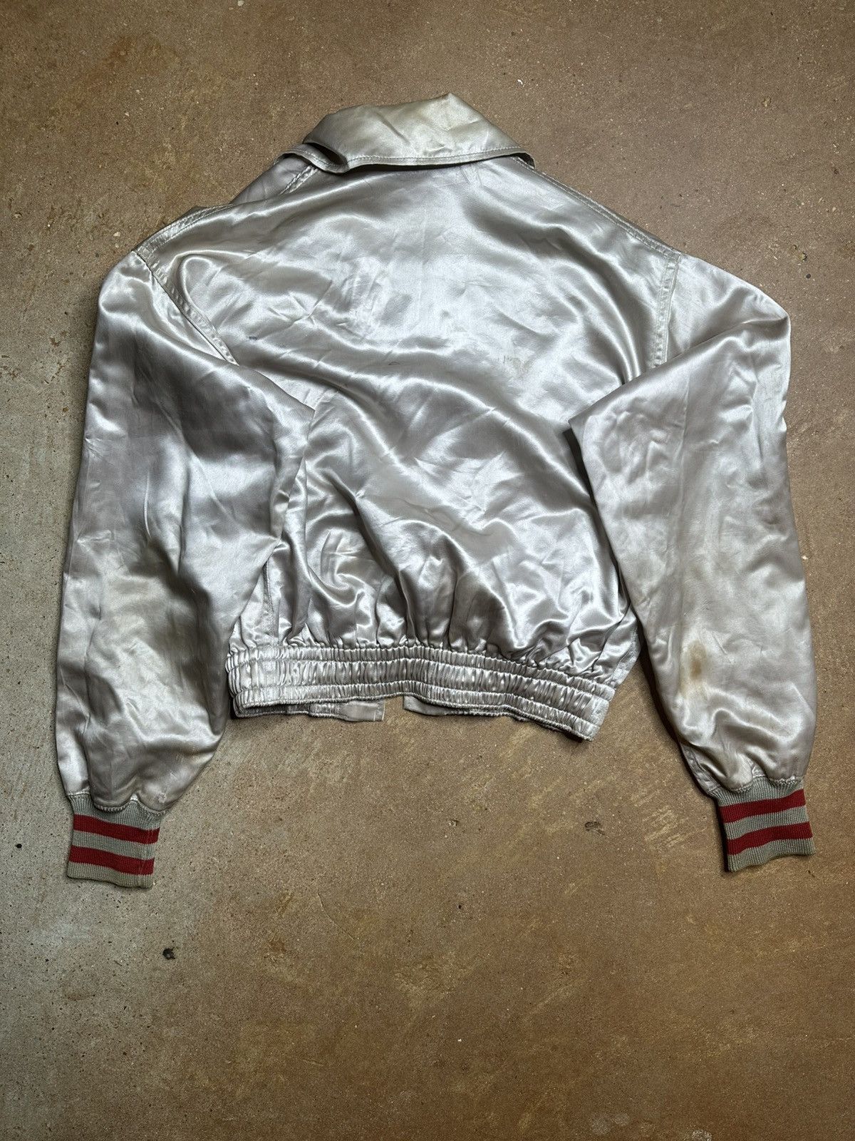 Vintage 50s/60s True Vintage Satin Letterman Jacket Size S / US 4 / IT 40 - 2 Thumbnail