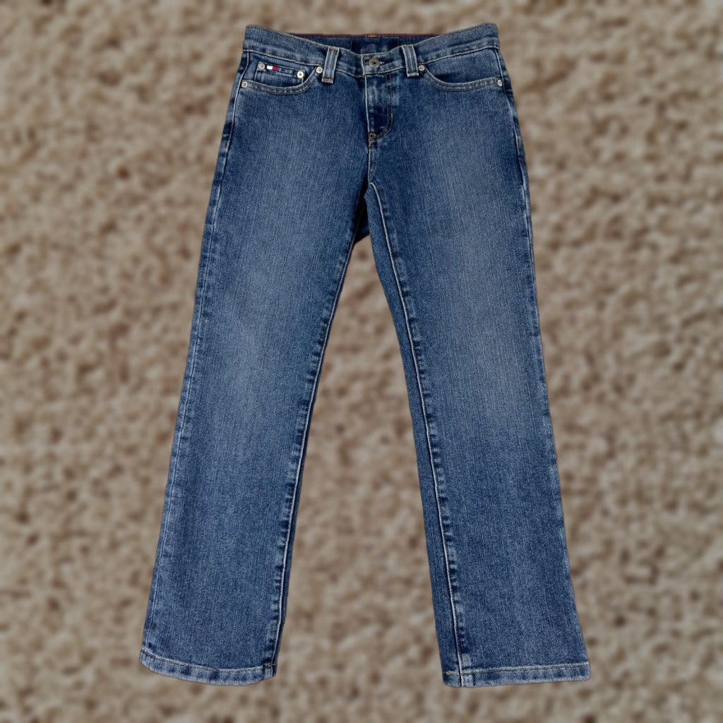 Tommy Hilfiger VINTAGE Tommy Hilfiger Jeans Womens 26 Blue Denim Straight Leg Low Rise 5-Pocket 90s Classic Size 26" / US 2 / IT 38 - 1 Thumbnail