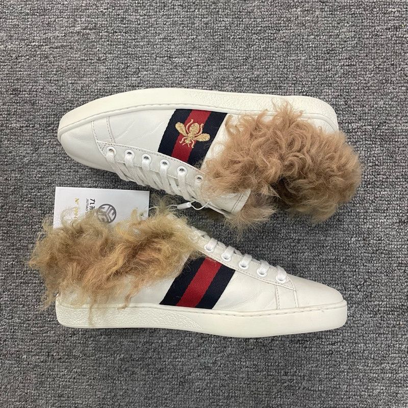 Gucci Gucci Ace Wool Embroidered 'Bee' Sneakers Size US 6.5 / EU 39-40 - 4 Thumbnail