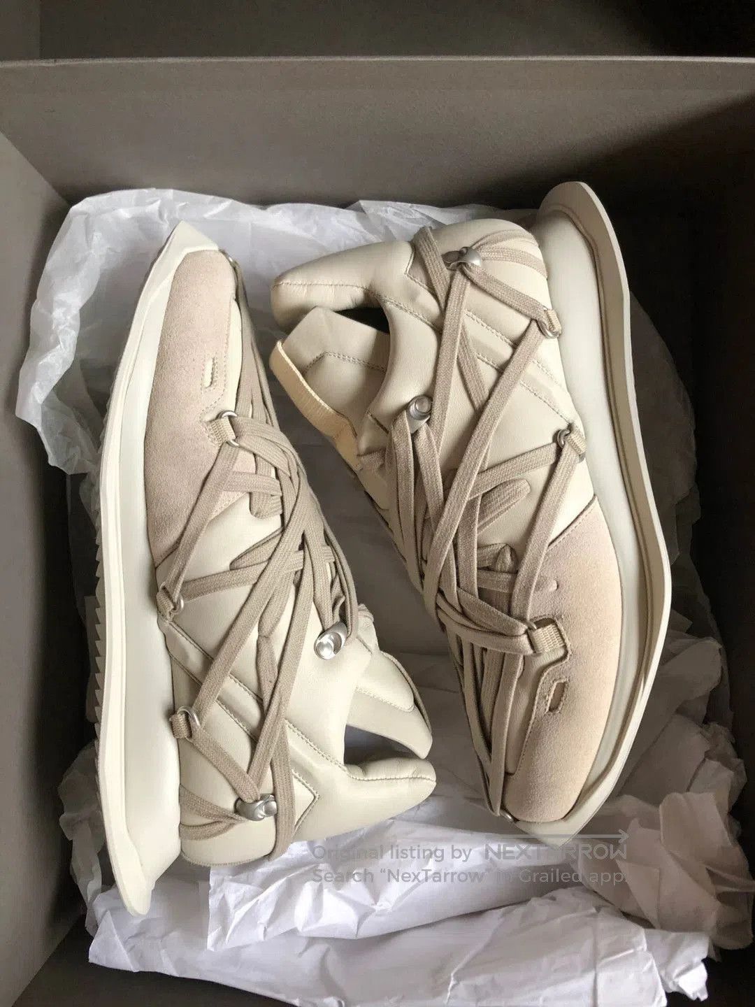 Rick Owens Rick Owens Beige Low Top Sneakers. Size US 7 / EU 40 - 2 Thumbnail