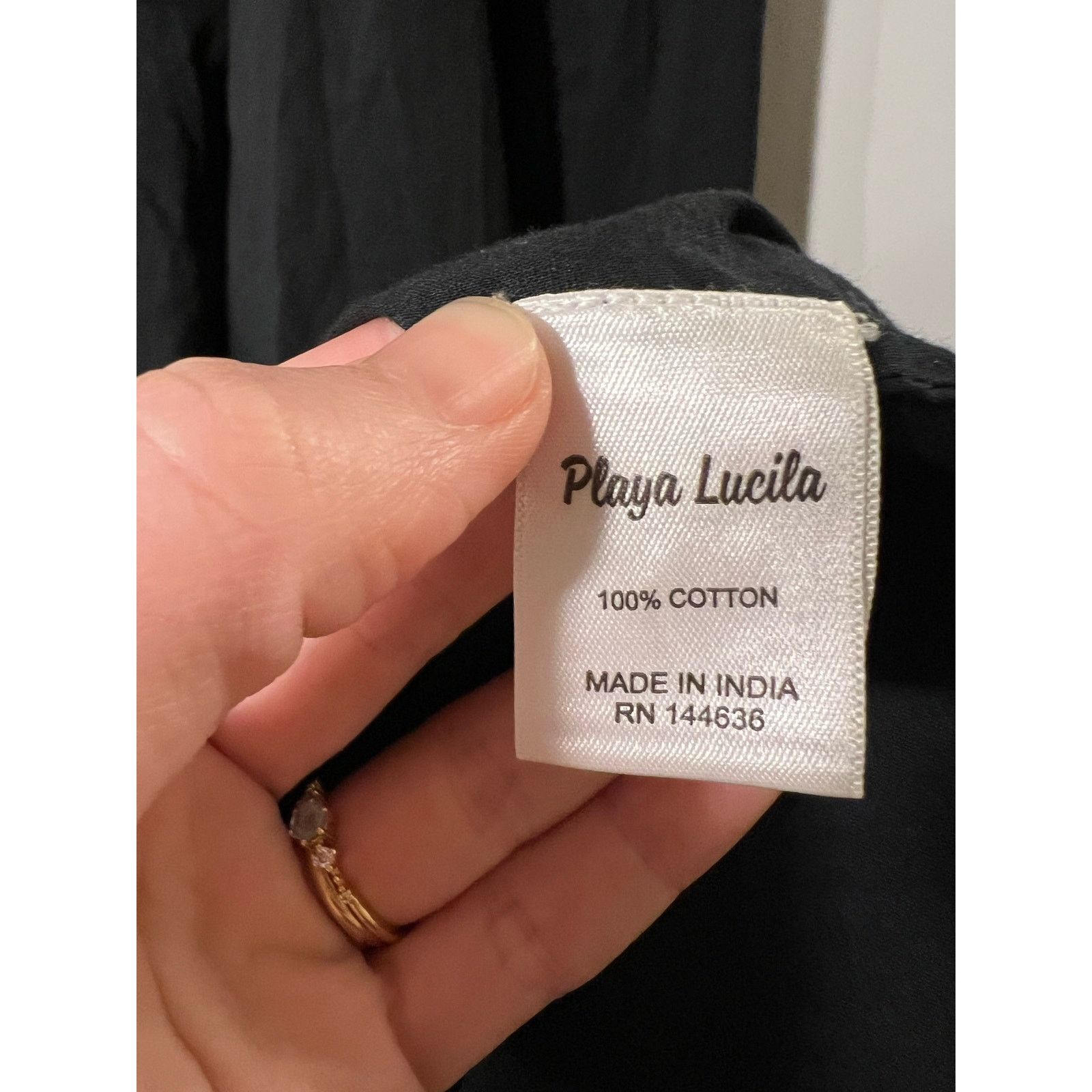 The Unbranded Brand Playa Lucila Black Puff Sleeve Cotton Midi Dress Sz S Size S / US 4 / IT 40 - 4 Thumbnail