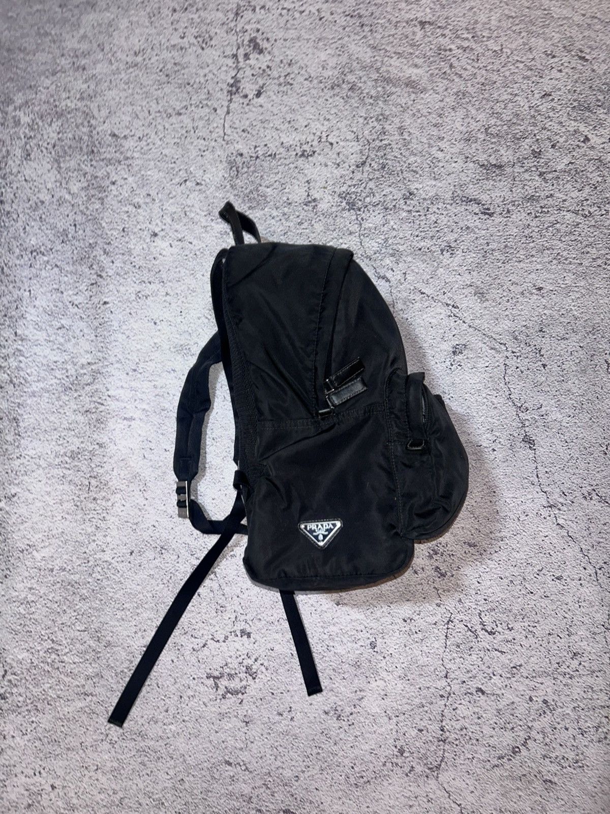 Prada Prada Black Nylon Backpack with Triangle Logo Vintage Size ONE SIZE - 3 Thumbnail