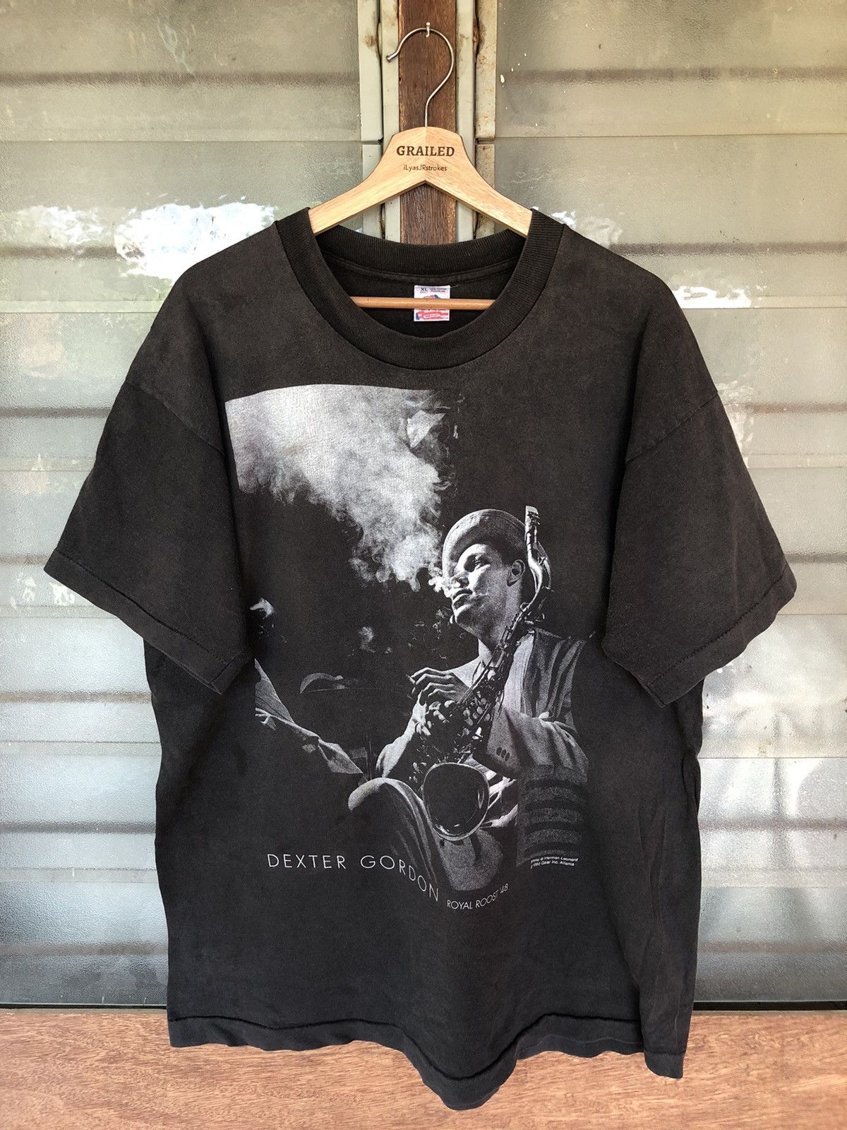 Vintage 90's Dexter Gordon American Jazz Distresed Shirt Tee