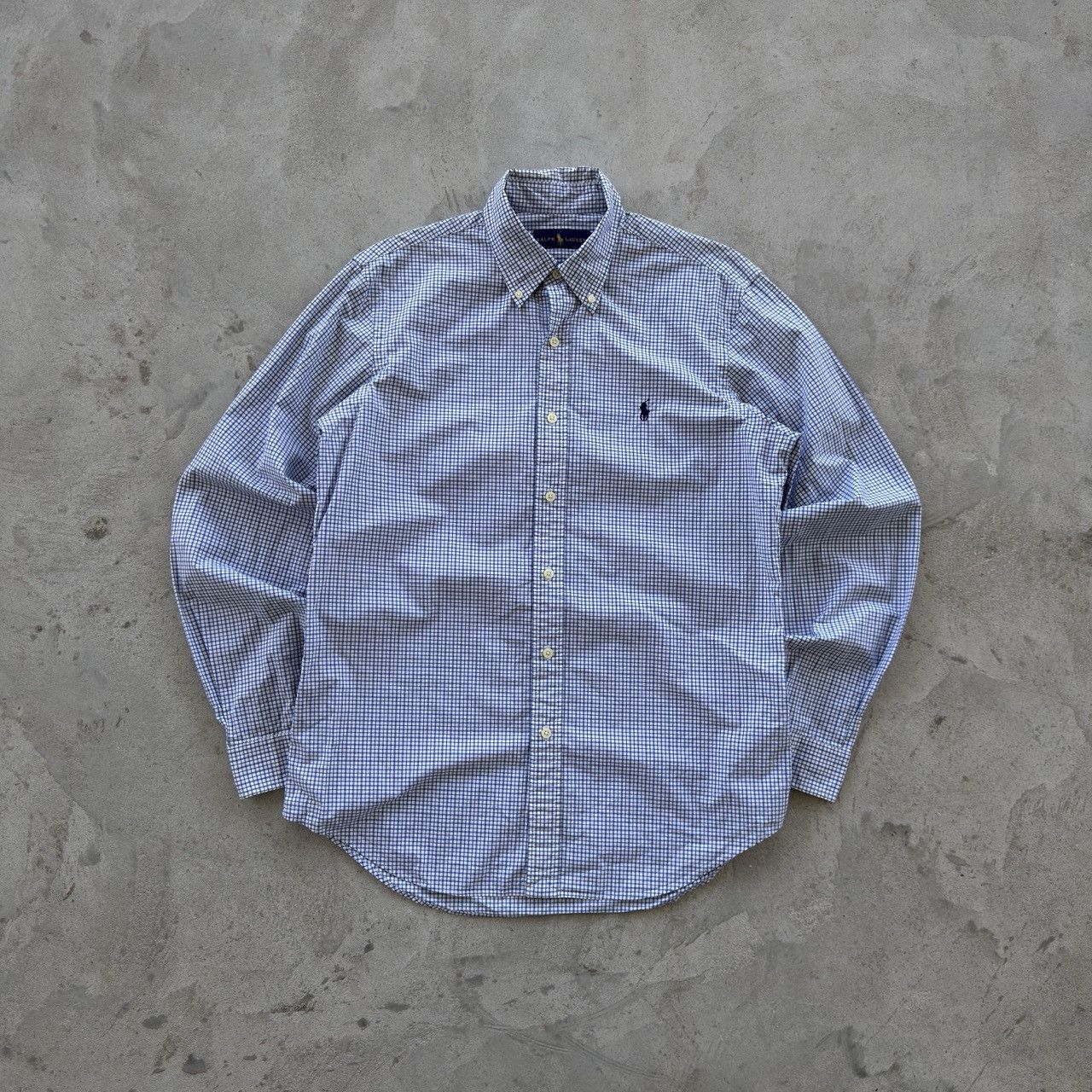 Polo Ralph Lauren Polo Ralph Lauren Gingham Check Shirt Blue White Size M Size US L / EU 52-54 / 3 - 1 Thumbnail