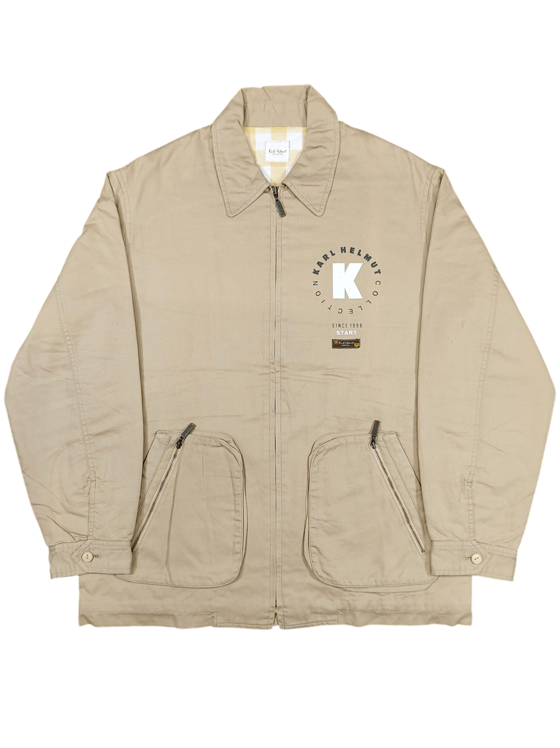 Karl Helmut 90s Karl Helmut- Collection Pacth Workwear Harrington Jacket Size US L / EU 52-54 / 3 - 1 Thumbnail