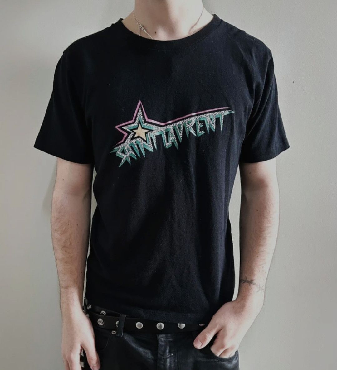 Saint Laurent Paris Saint Laurent SS19 Star T-shirt Size US XS / EU 42 / 0 - 1 Thumbnail
