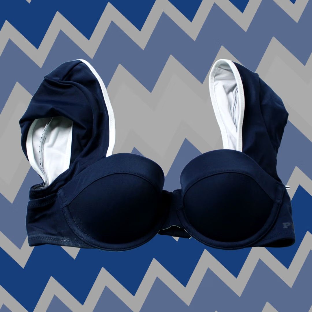Vintage Victoria's Secret PINK Women's Balconette Bikini Top BL1 Noir Navy Size XS Size XS / US 0-2 / IT 36-38 - 1 Thumbnail