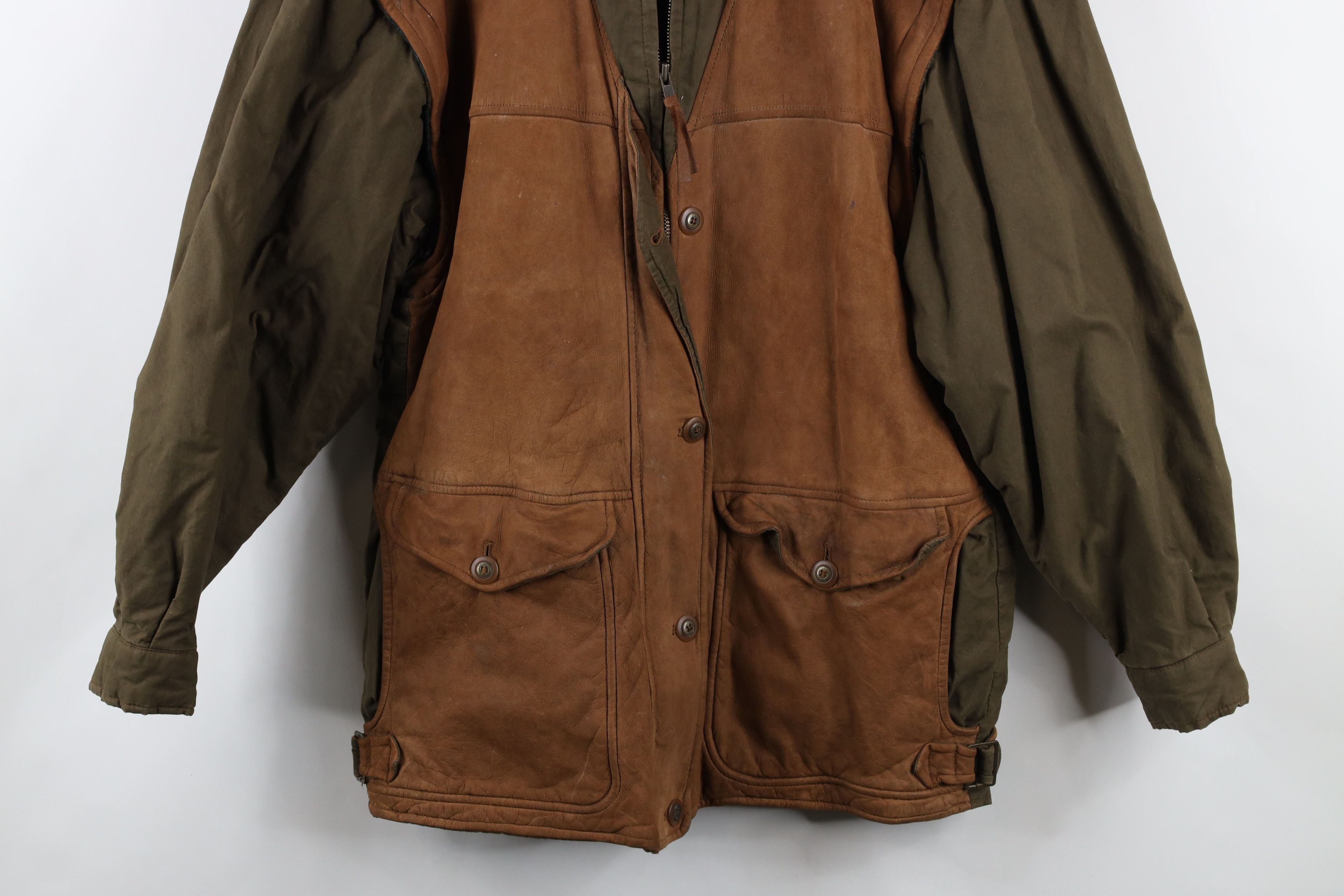 Vintage Vintage 90s Convertible Lined Suede Leather Vest Jacket Size US L / EU 52-54 / 3 - 3 Thumbnail
