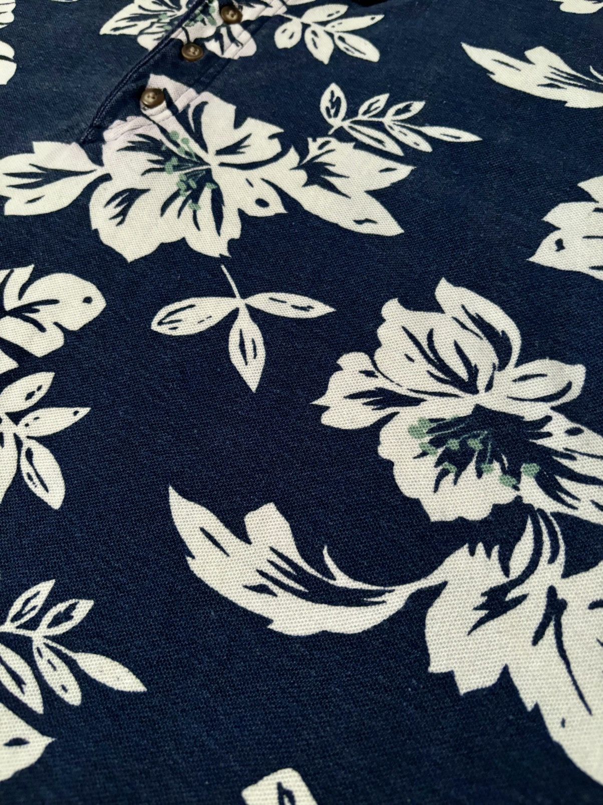 Vintage DB Classic Polo Shirt Tropical Floral Oversize Surf Hawaiian Size US L / EU 52-54 / 3 - 3 Thumbnail