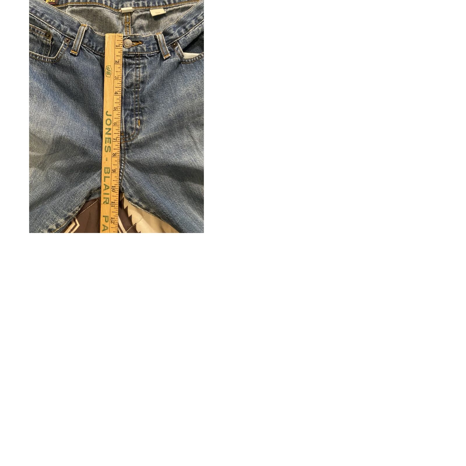 Abercrombie & Fitch VINTAGE Abercrombie & Fitch Women’s Button Fly Flare Leg Jeans Size 12R 31x32 Blue Denim Cotton Stretch Size 34" / US 12 / IT 48 - 10 Thumbnail