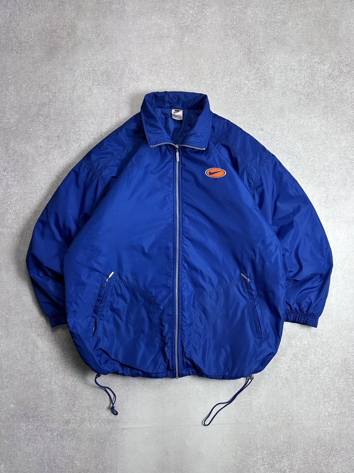 Nike Vintage 90s Nike Big Swoosh Nylon Puffer Jacket L Size US L / EU 52-54 / 3 - 3 Thumbnail