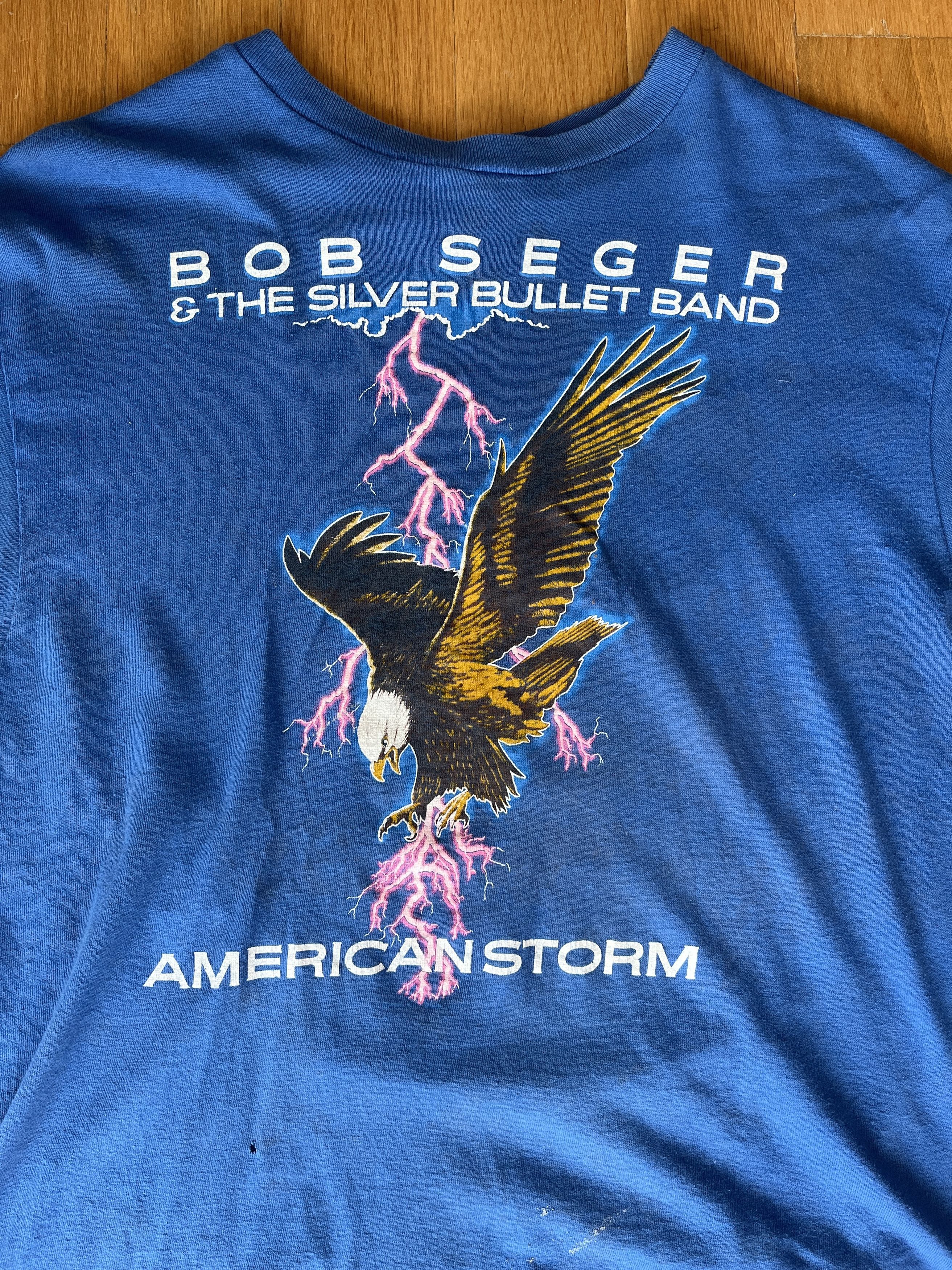 Band Tees Bob Seger & The Silver Bullet Band American Storm Tour Tee Size US M / EU 48-50 / 2 - 2 Thumbnail