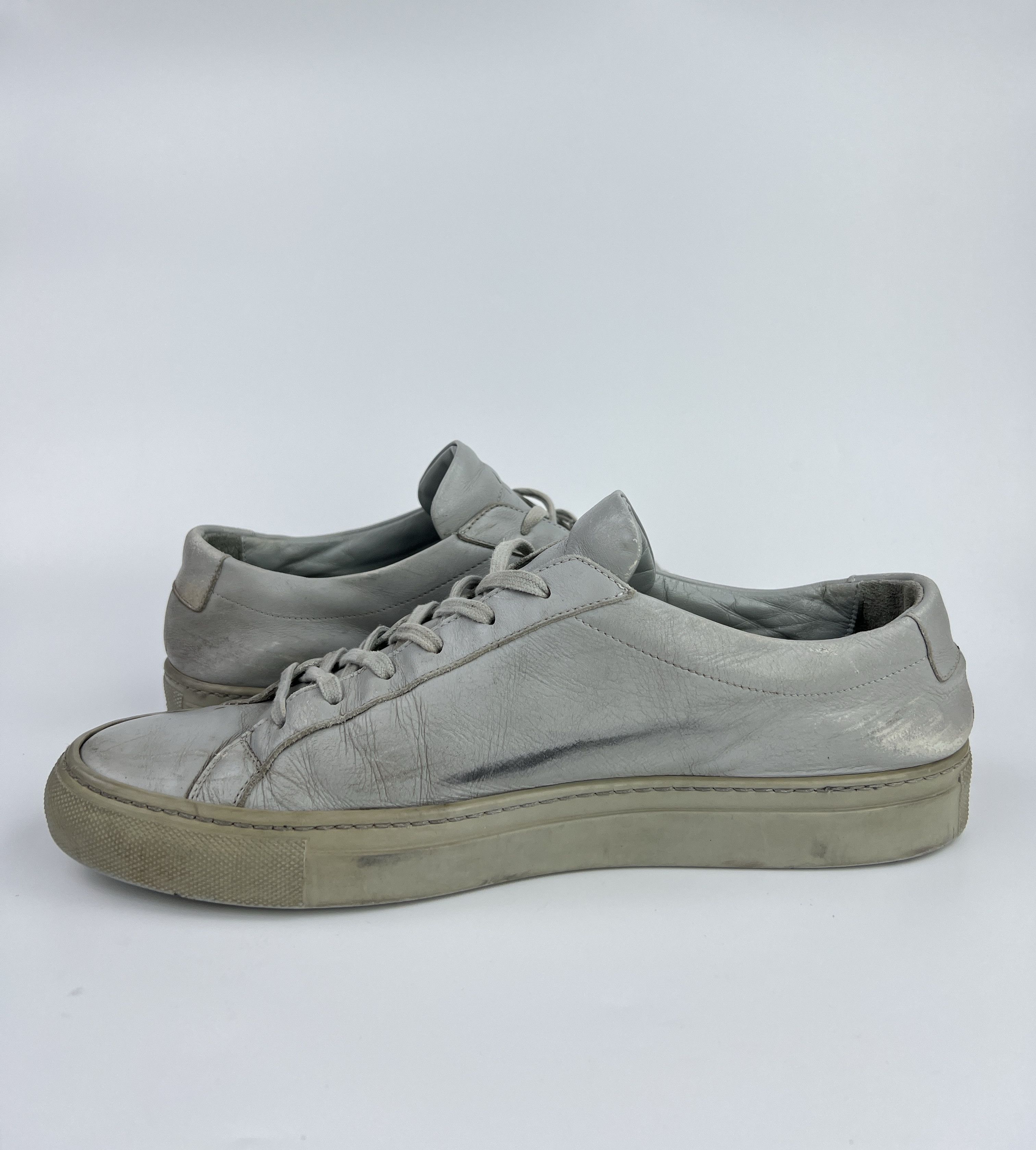 Common Projects Common Projects Achilles Low Top Gray Leather Sneakers Size US 10 / EU 43 - 6 Thumbnail