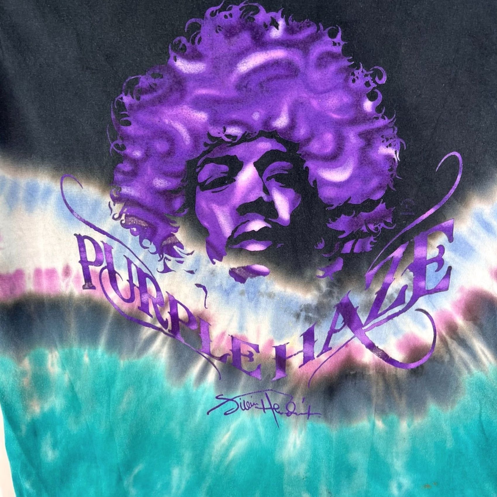 Vintage Jimi Hendrix Purple Haze Tie Dye Shirt Adult XL Purple Graphic Tee Size US XL / EU 56 / 4 - 2 Thumbnail