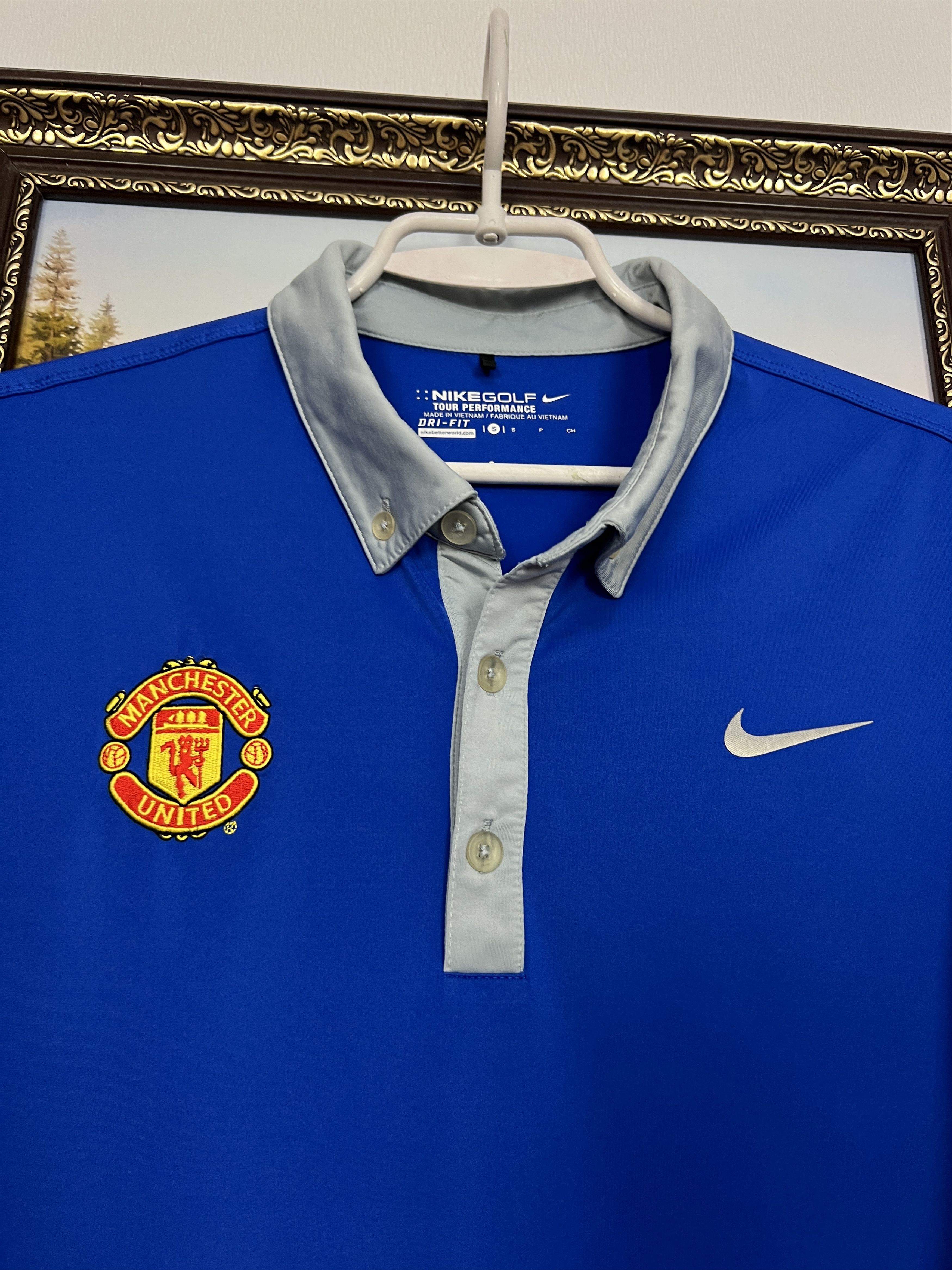 Nike Vintage Manchester United Golf Football Polo Soccer Jersey Size US S / EU 44-46 / 1 - 3 Thumbnail