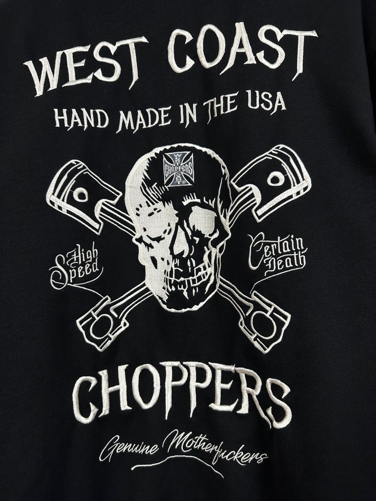 Vintage Vintage West Coast Choppers Hand Made In The USA Hoodie Size US L / EU 52-54 / 3 - 7 Thumbnail