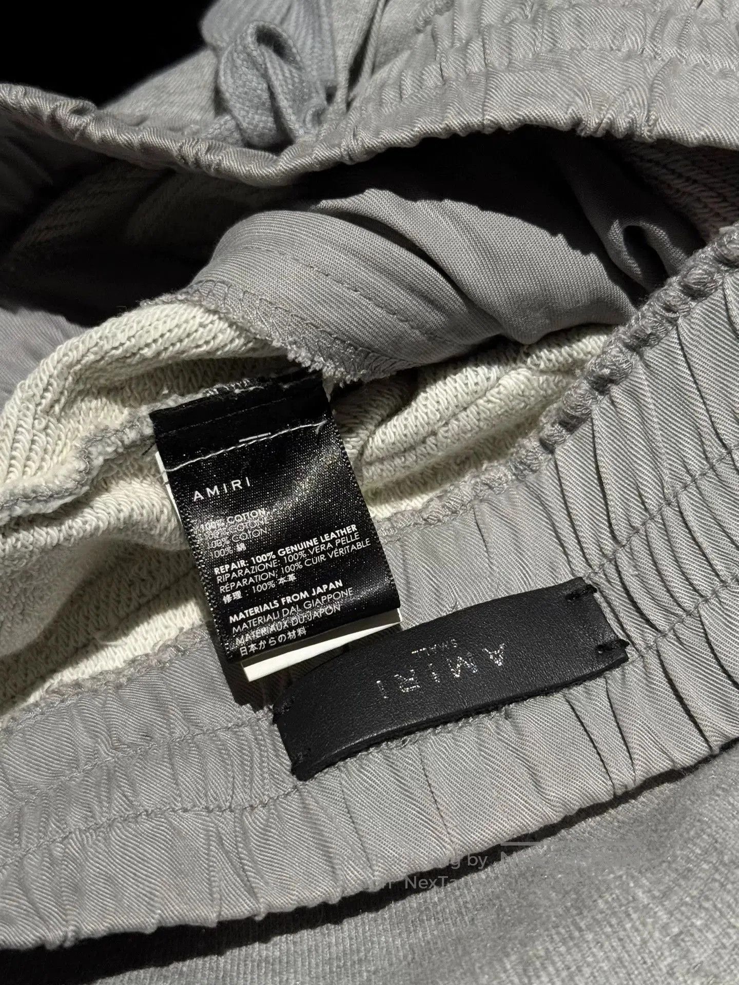 Amiri Amiri Gray Leather Patch Long Sweatpants. Size US 26 / EU 42 - 7 Thumbnail