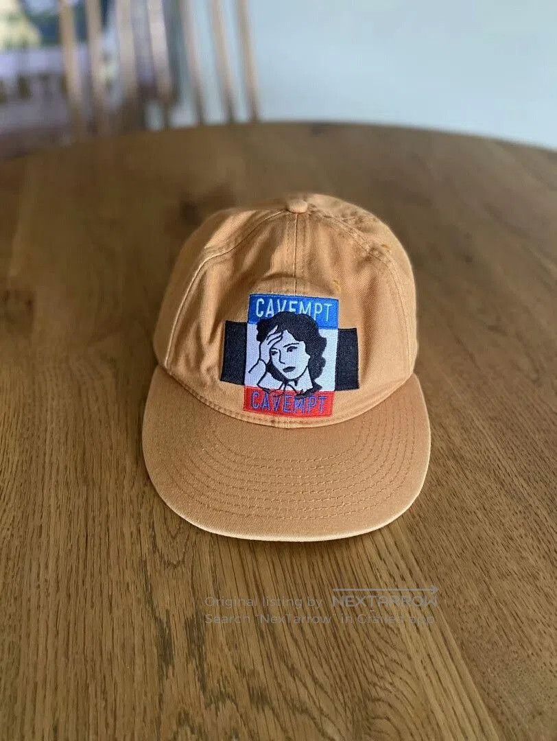 Bape cavempt embroidered baseball cap in orange. Size ONE SIZE - 2 Thumbnail