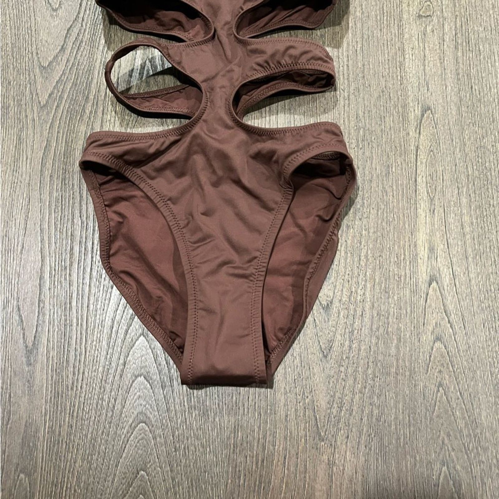 SKIMS NWT Skims Swim Tank Monokini One Piece Swimsuit Cocoa XXS Size ONE SIZE - 2 Thumbnail
