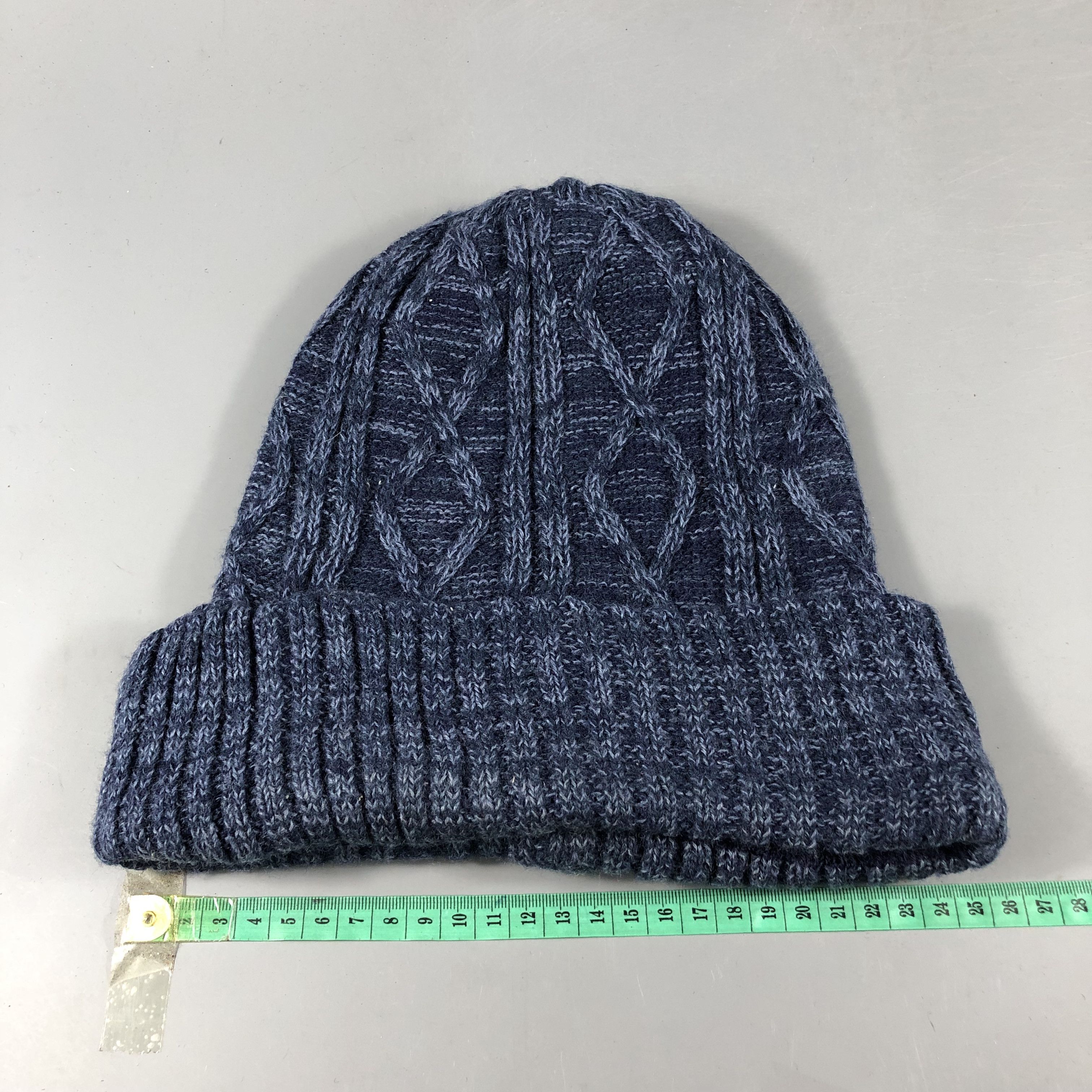 Japanese Brand Unknown Cable Knit Wool Beanie Snowcap Snow Hat B977 Size ONE SIZE - 3 Thumbnail