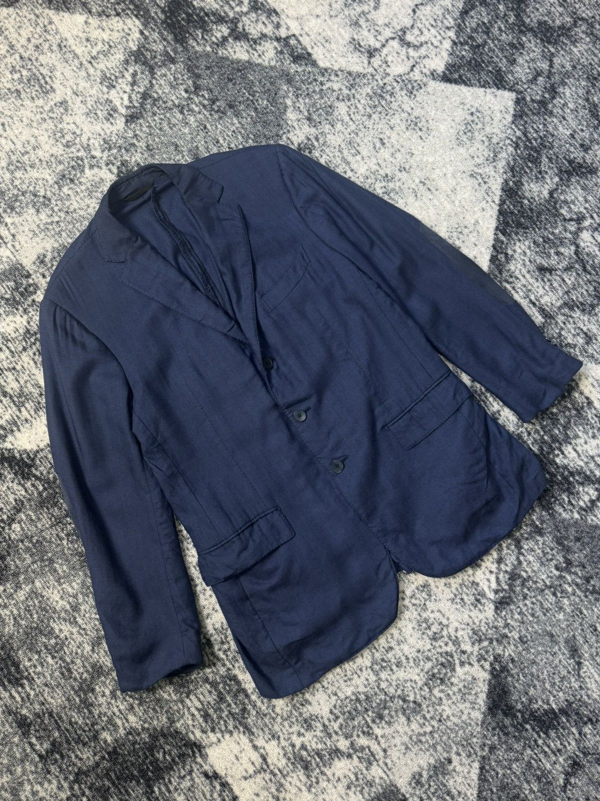 Ermenegildo Zegna Vintage Ermenegildo Zegna Blazer Navy Blue Fairway Jacket Size 50R - 2 Thumbnail