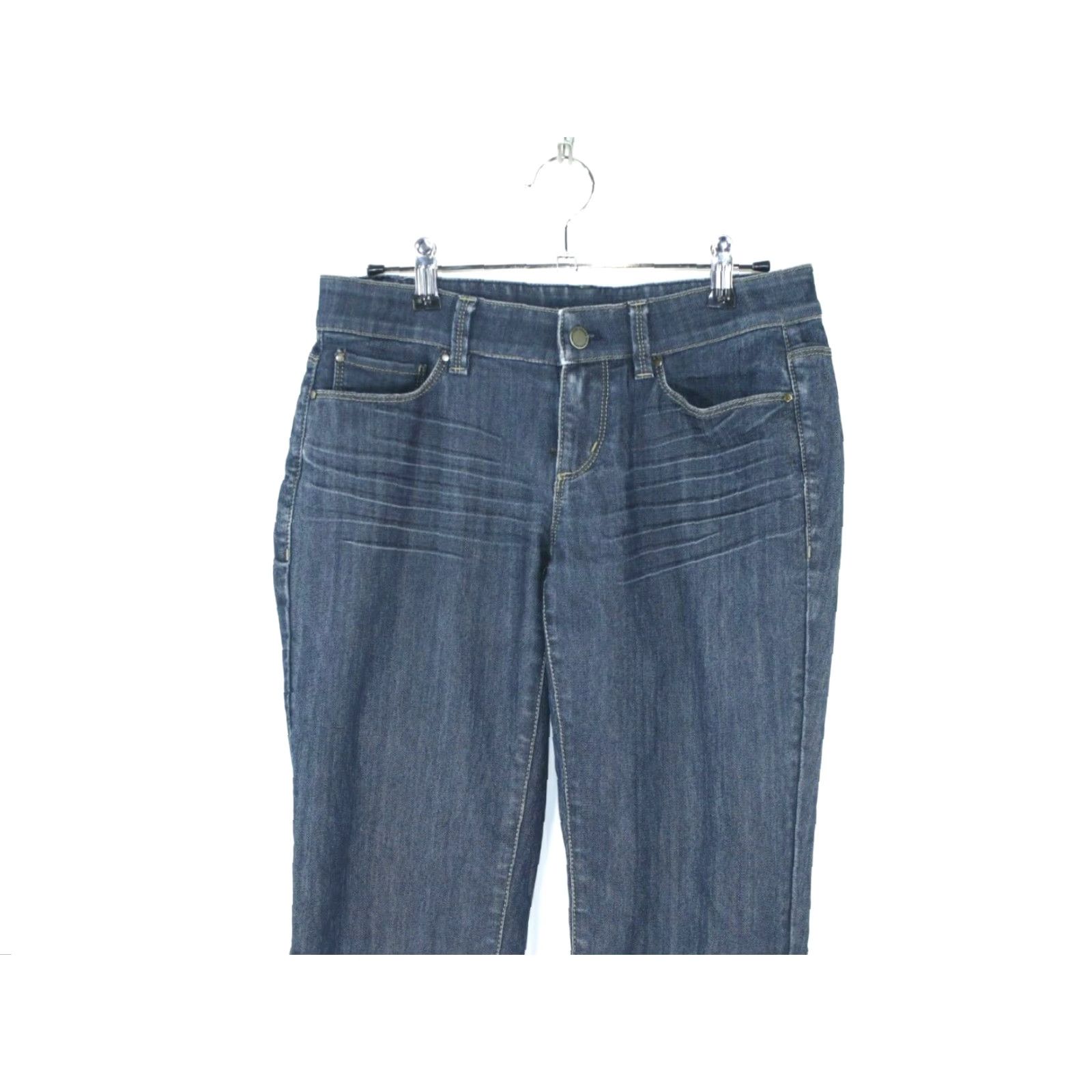 Ann Taylor Ann Taylor Jeans Women Straight Denim Blue 2 28X31 Stretch Low Rise 31 Inseam 5-Pocket Regular Size Type Regular Dark Wash Womens Jeans Size 26" / US 2 / IT 38 - 3 Thumbnail
