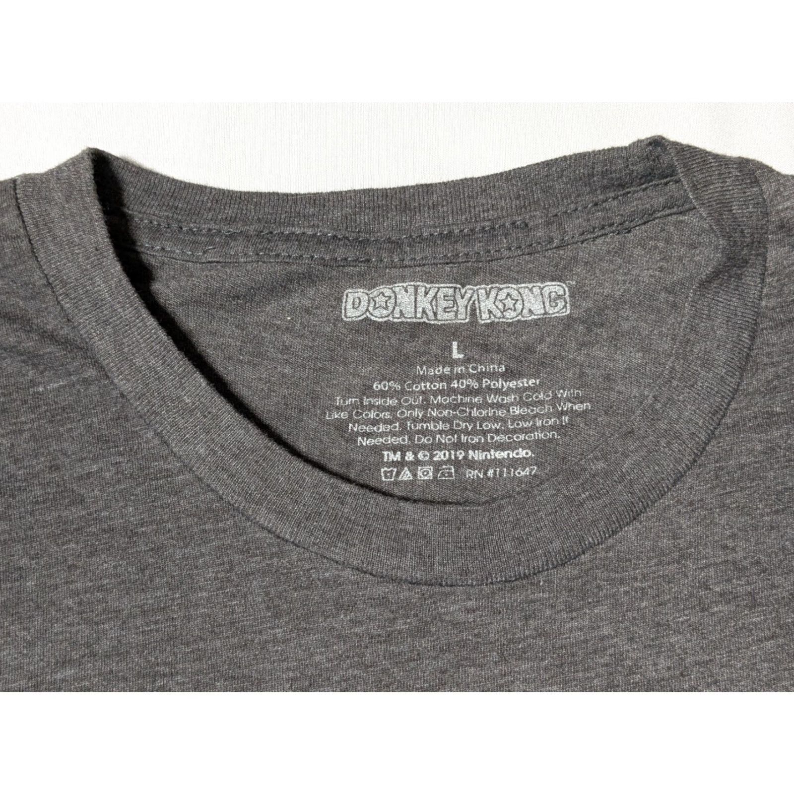 Nintendo DONKEY KONG NINTENDO Men Large Gray Heather Retro Gaming T-Shirt Size US L / EU 52-54 / 3 - 4 Thumbnail