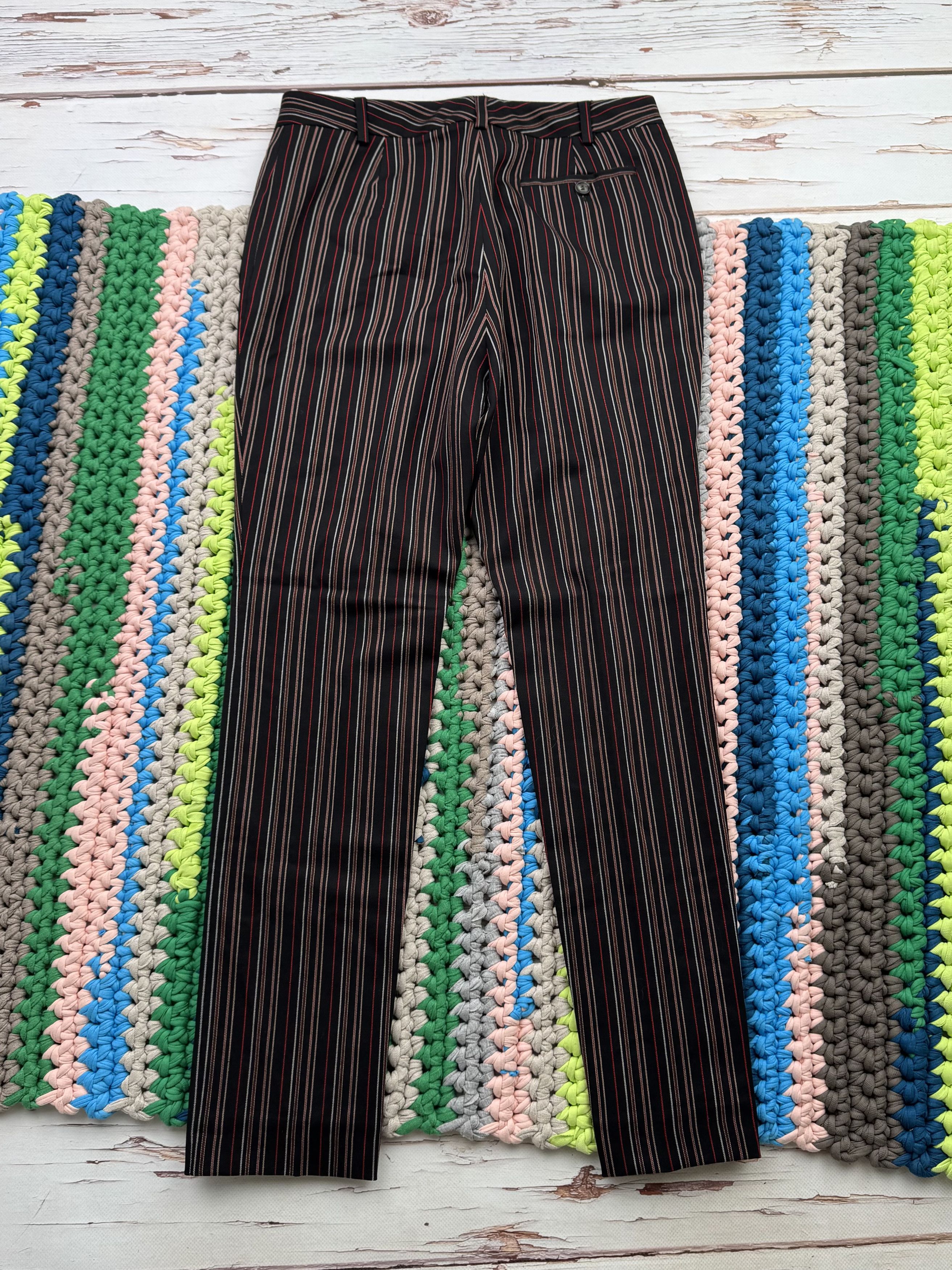 Missoni Missoni Vintage Striped Wool Suit (V84) Size 28" / US 6 / IT 42 - 15 Thumbnail