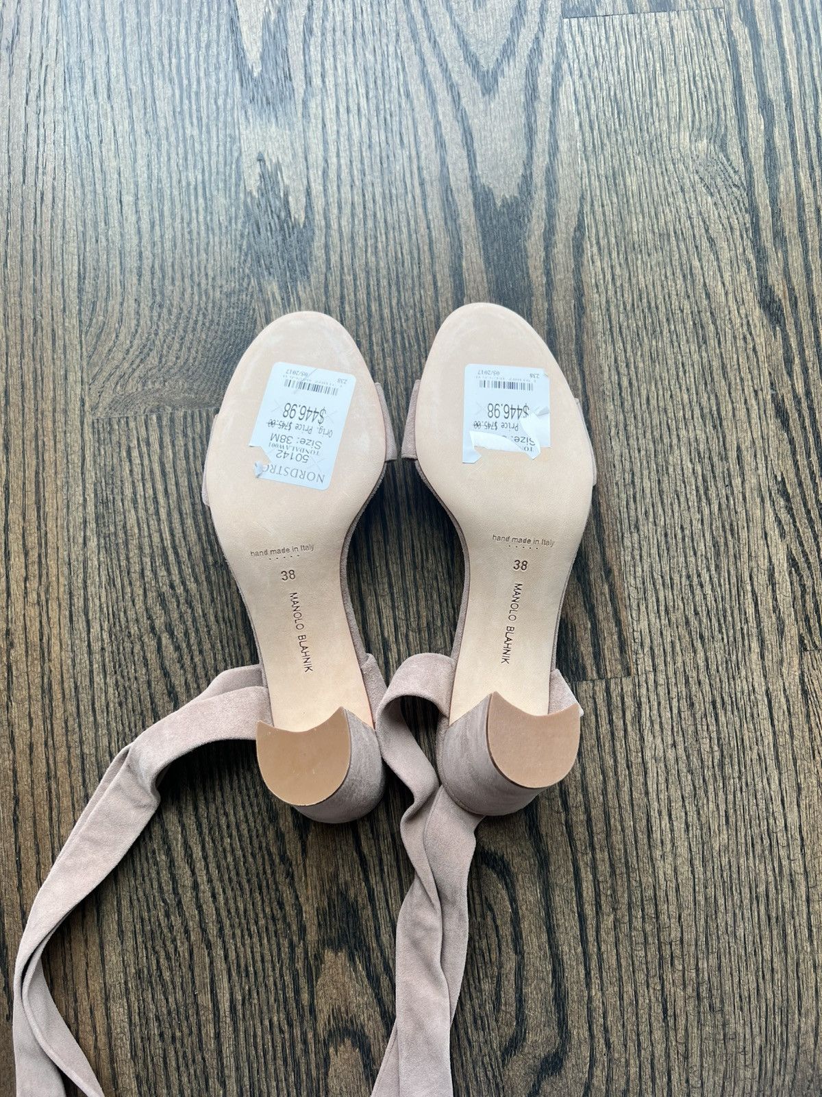 Manolo Blahnik Manolo Blahnik Tondala Wrap Suede Heels Size US 8 / IT 38 - 4 Thumbnail