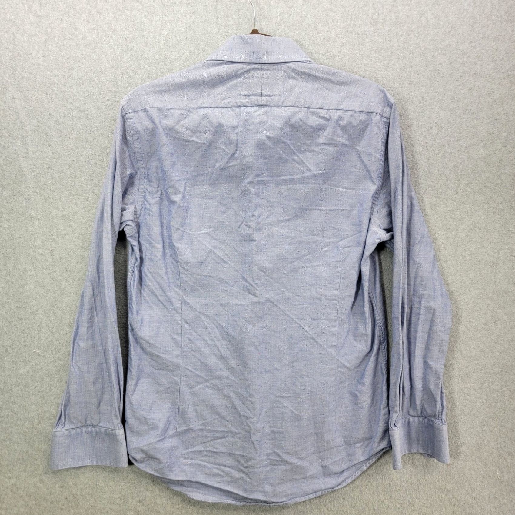 Charles Tyrwhitt Charles Tyrwhitt Shirt Adult 16-34 Blue Geometric Dress Classic Button Up Mens Size 42R - 5 Thumbnail