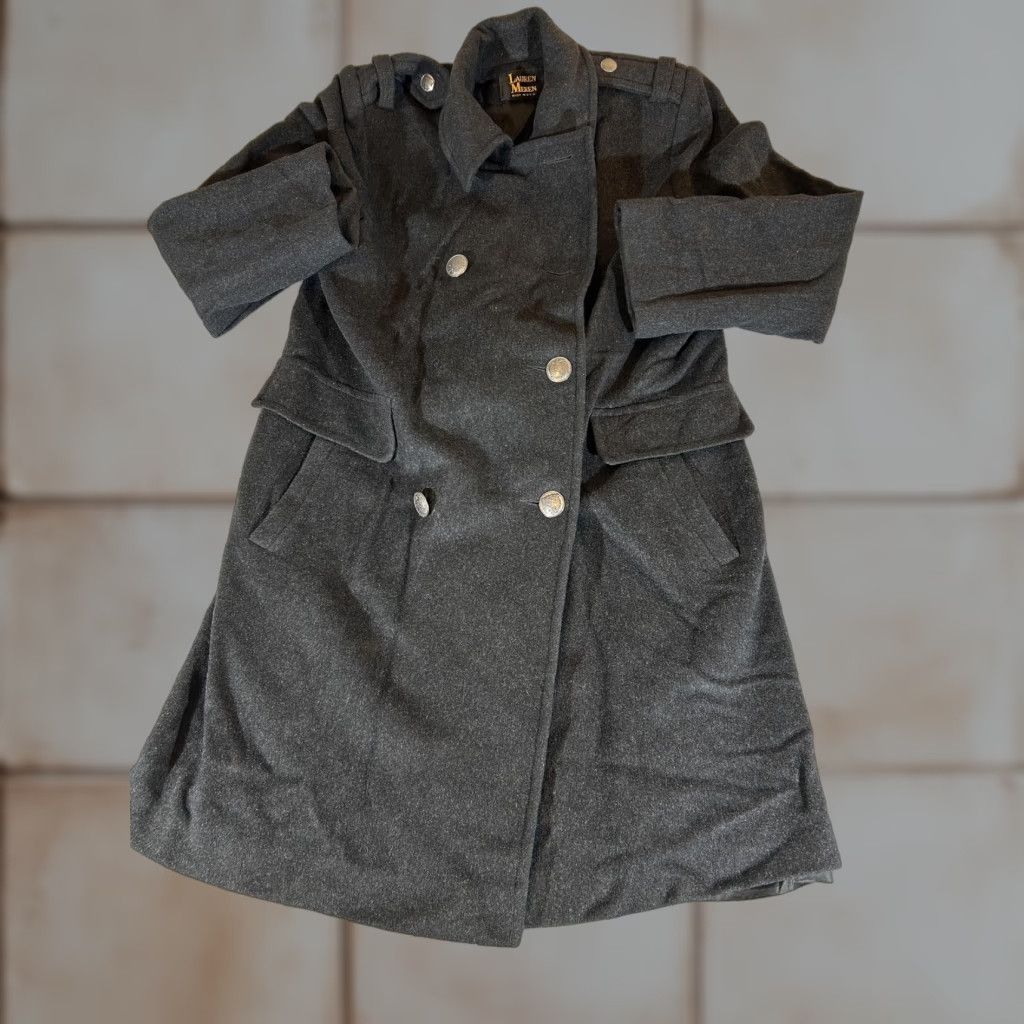 Doublet VINTAGE Lauren Meren Coat Women L Wool Double Breasted Military Trench Overcoat USA 80s Size L / US 10 / IT 46 - 1 Thumbnail