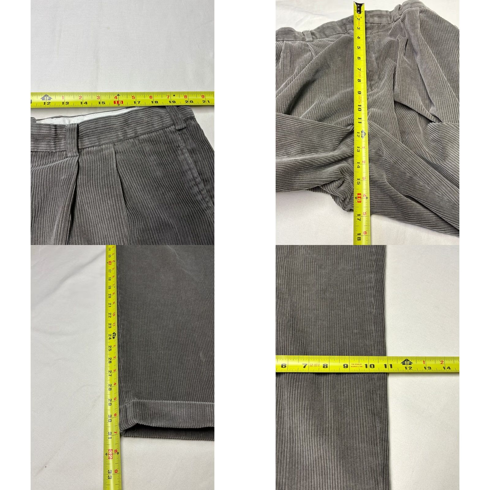 Brooks Brothers Brooks Brothers Mens Grey Corduroy Pleated Casual Dress Pants W40 L32 Size US 40 / EU 56 - 8 Thumbnail