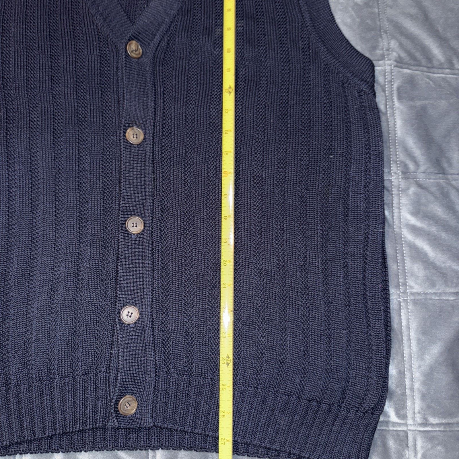 Other 90’s Navy Cardigan VTG Sz XL 5 Button Cotton Academia Preppy Size US XL / EU 56 / 4 - 5 Thumbnail