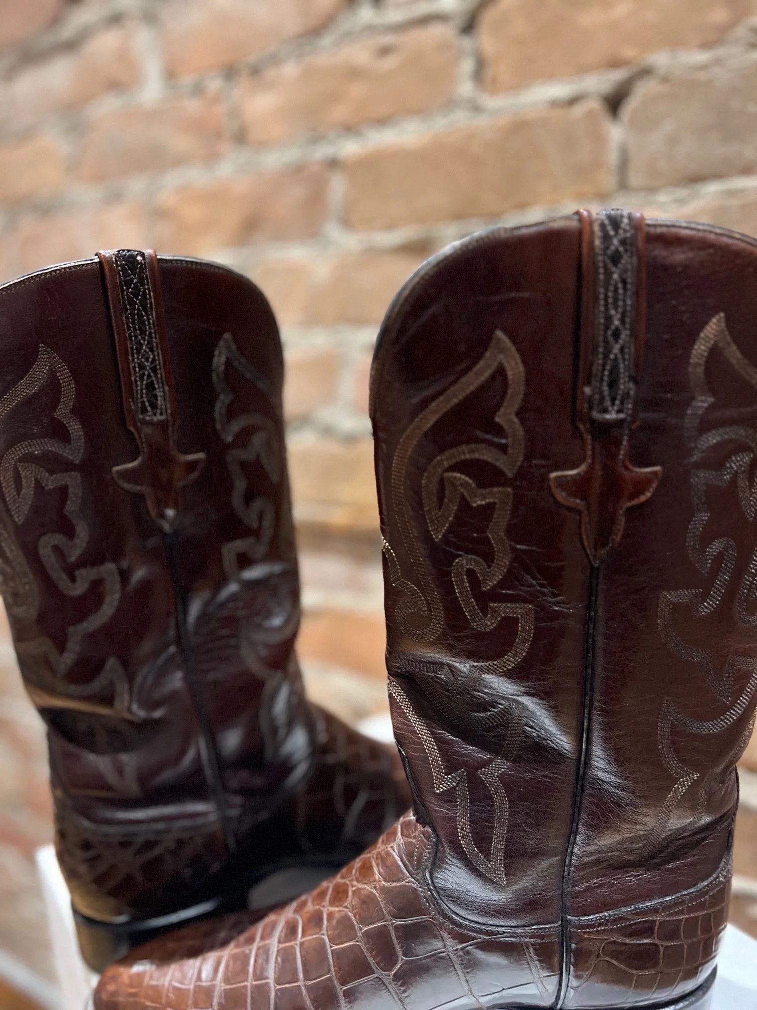 Lucchese Lucchese Full Quill Caiman Cowboy Boots Size US 8 / EU 41 - 9 Thumbnail