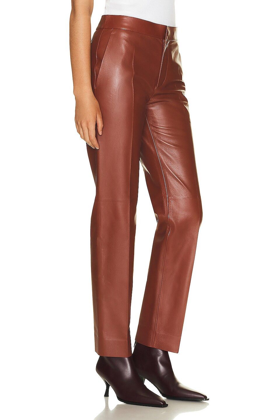 Chloe o1y0825 Leather Sweatpant in Tan Size 30" / US 8 / IT 44 - 2 Thumbnail