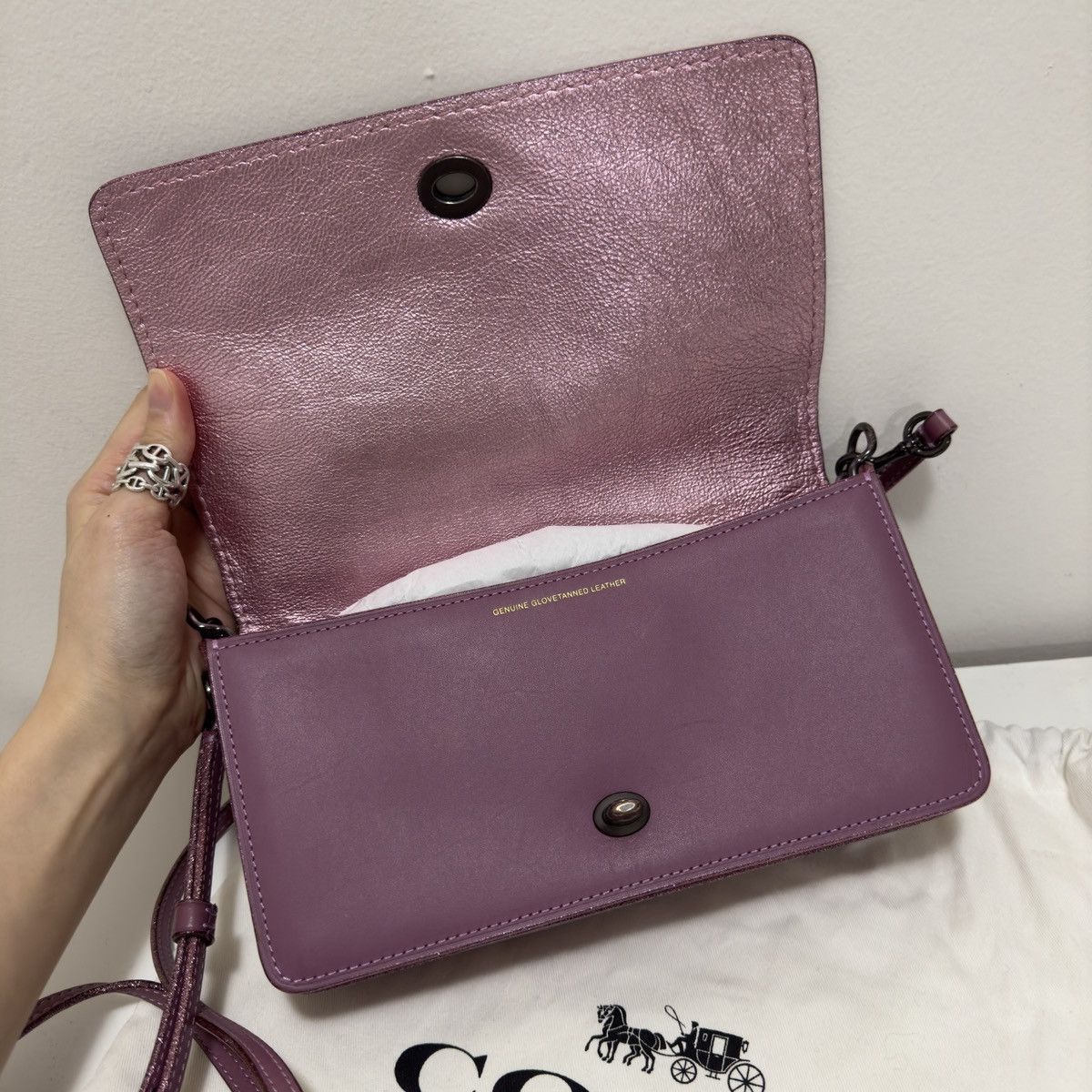 Coach Coach Pink Dinky Bag with Glitter Glaze Size ONE SIZE - 3 Thumbnail