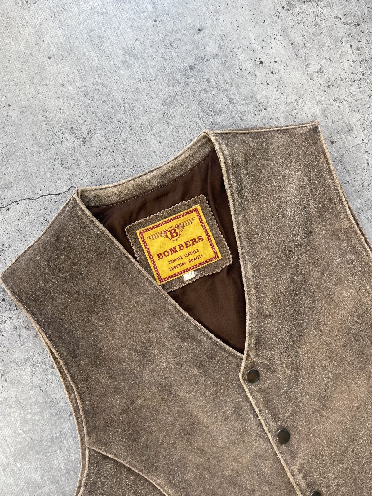 Genuine Leather 1990s Vintage Genuine Leather Waistcoat Vest Size US M / EU 48-50 / 2 - 3 Thumbnail