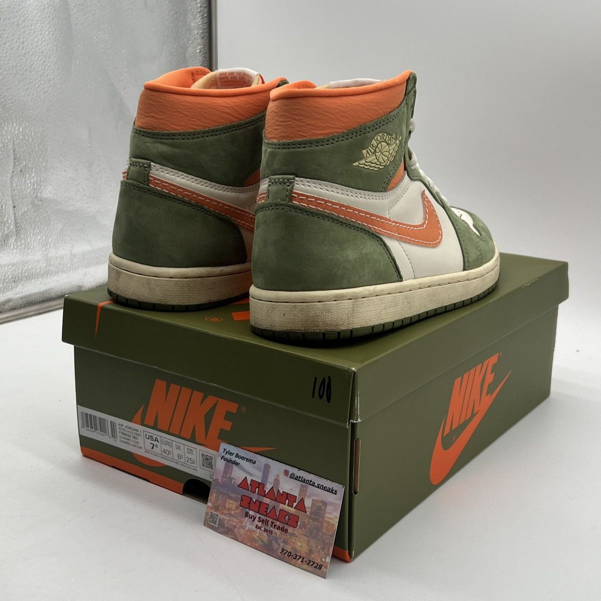Nike Air Jordan 1 high craft celadon Size US 7.5 / EU 40-41 - 5 Thumbnail
