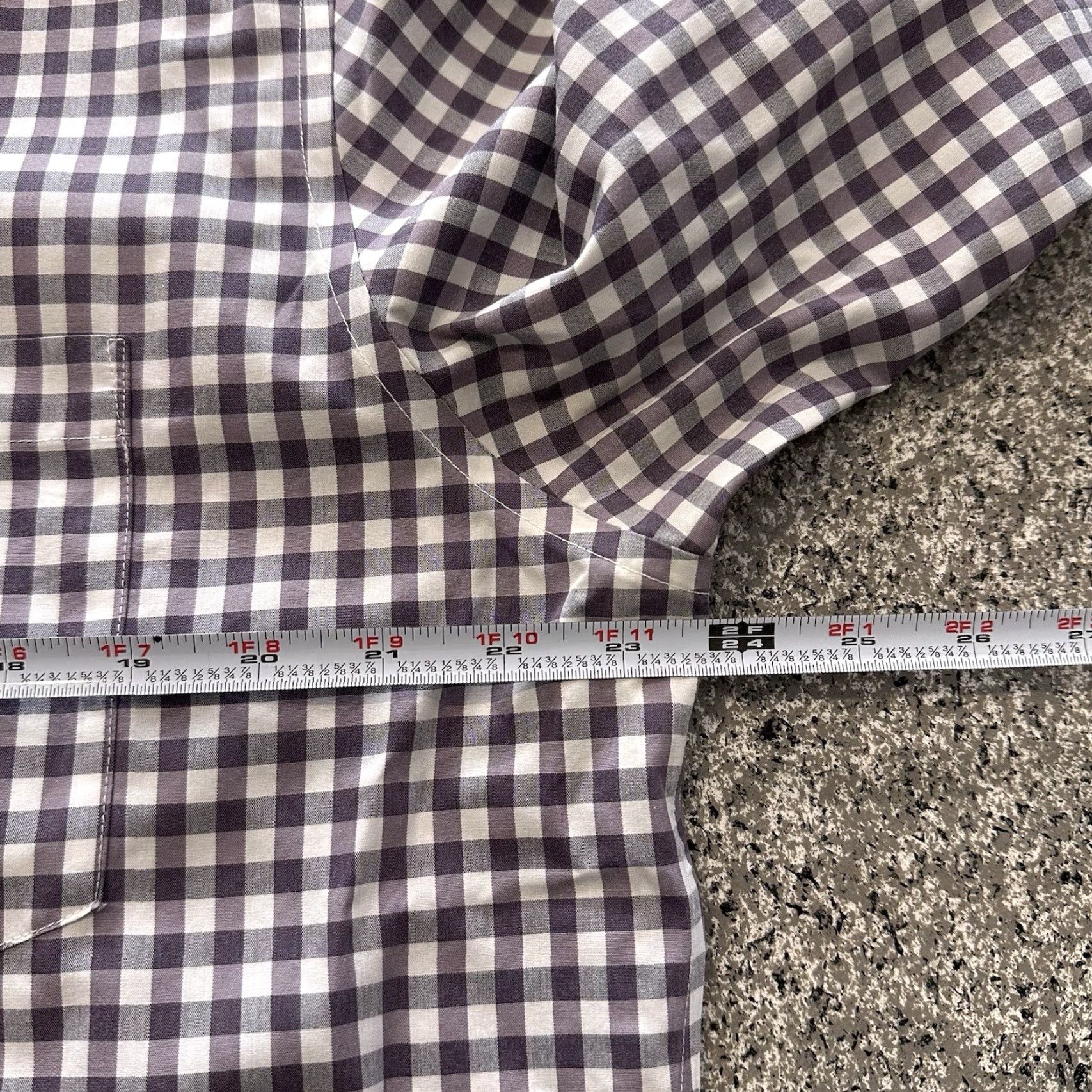 Banana Republic Banana Republic Button-Up Shirt Mens L Purple Classic Check Non-Iron Cotton Wide Collar Size US L / EU 52-54 / 3 - 4 Thumbnail