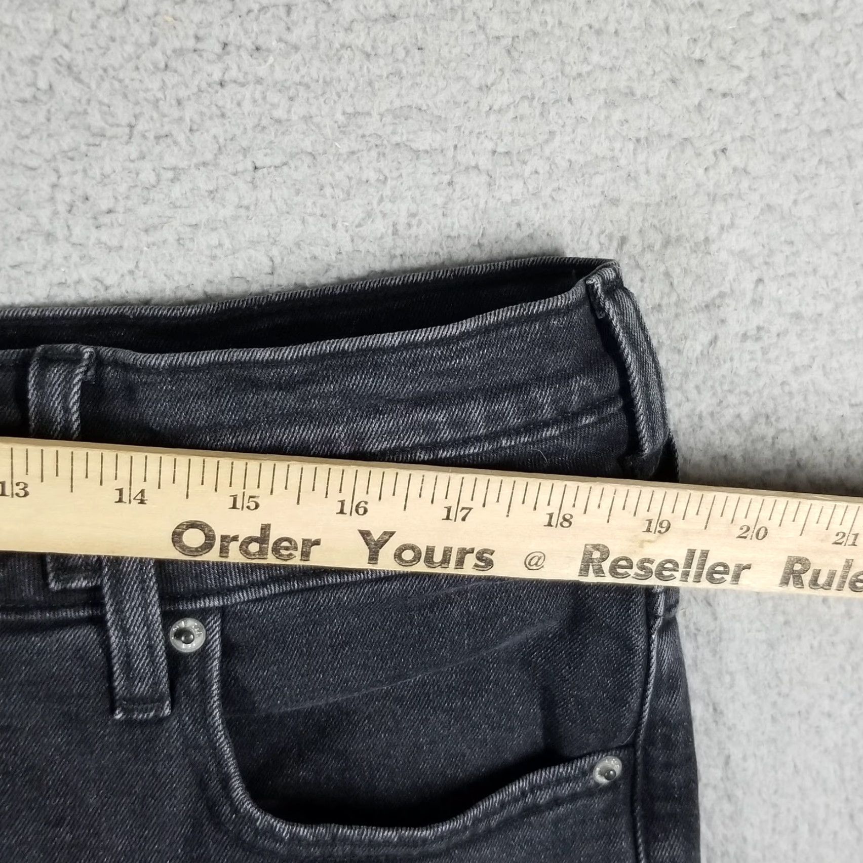 Abercrombie & Fitch Abercrombie & Fitch Womens Jeans Size 16 Plus Ankle Straight Ultra High Rise Black Cotton Denim 90s Fashion Size 38" / US 16 / IT 52 - 5 Thumbnail