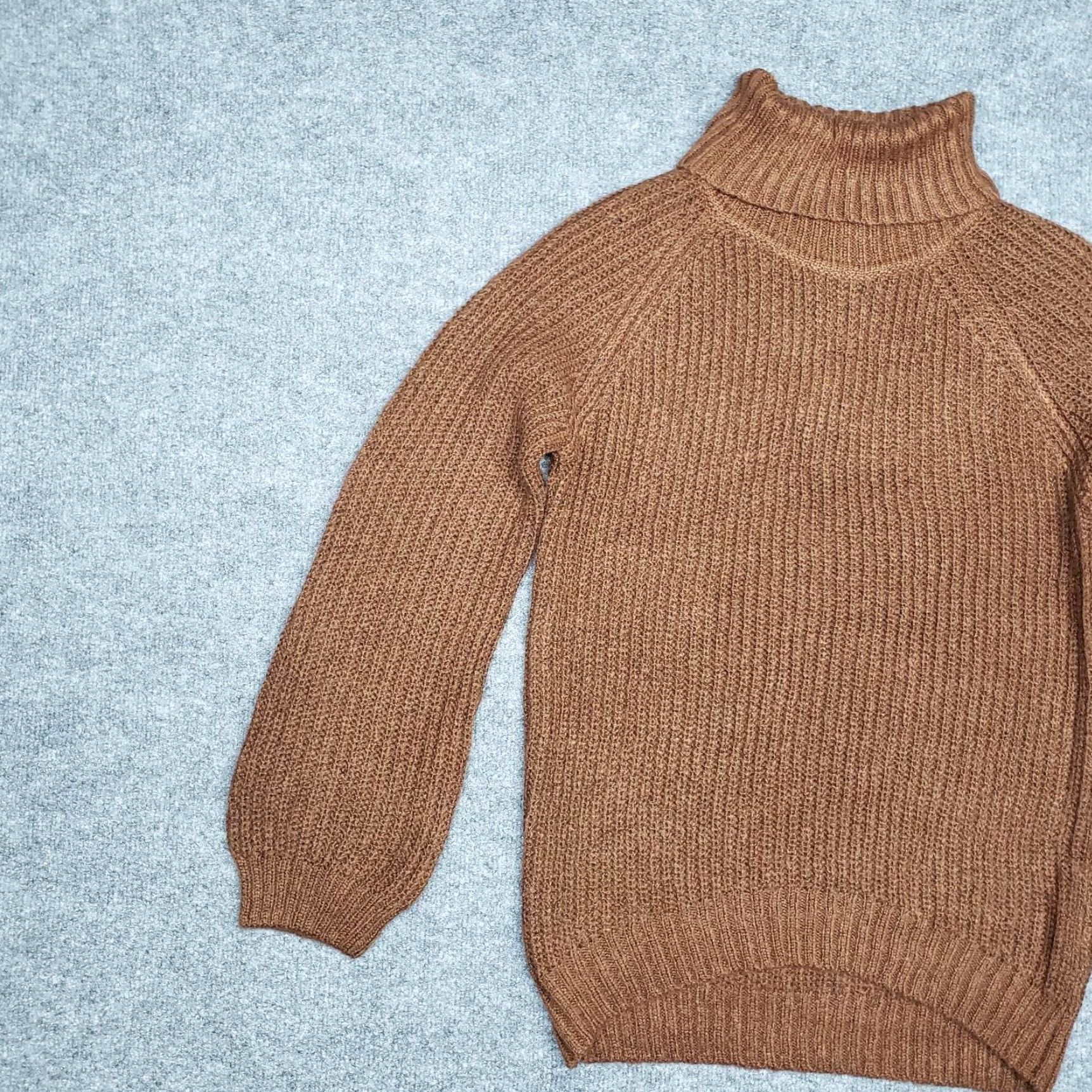 Vintage Rue21 Sweater Womens XS Brown Long Sleeve Turtleneck Tight Knit Pullover New Size XS / US 0-2 / IT 36-38 - 3 Thumbnail