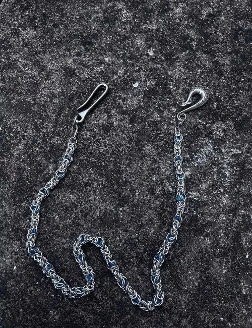 VIBE Snake Bone Blue Stone Jeans Chain Accessories Size ONE SIZE - 4 Thumbnail
