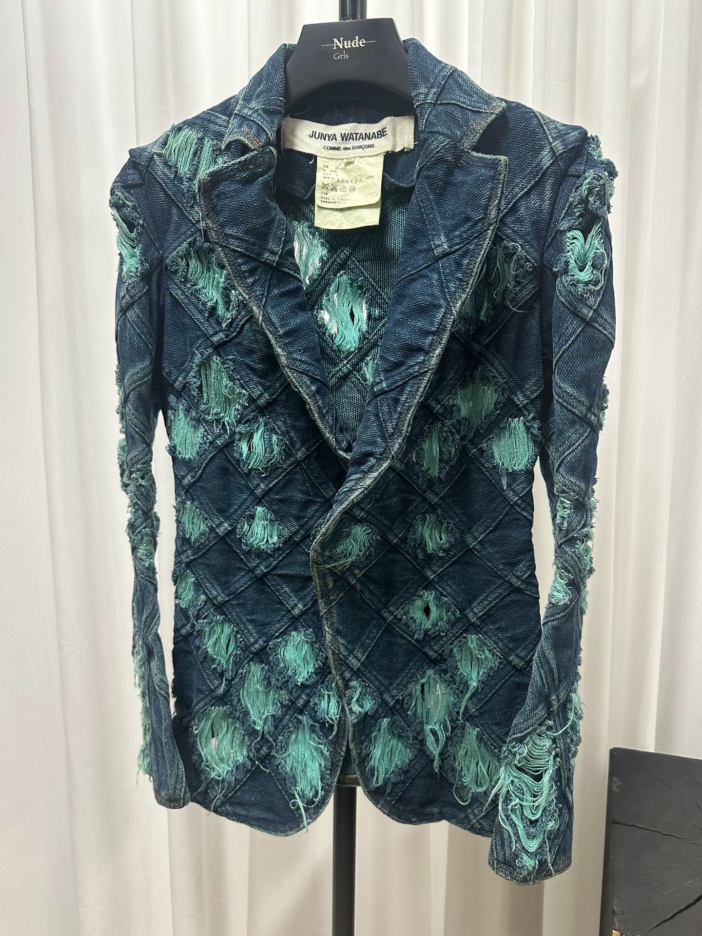 Junya Watanabe Junya Watanabe Check Distressed Denim Jacket M Size M / US 6-8 / IT 42-44 - 2 Thumbnail