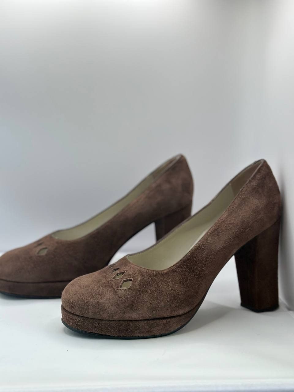 Katharine Hamnett London Katharine Hamnett London Brown Suede Block Heels Size US 8.5 / IT 38.5 - 4 Thumbnail