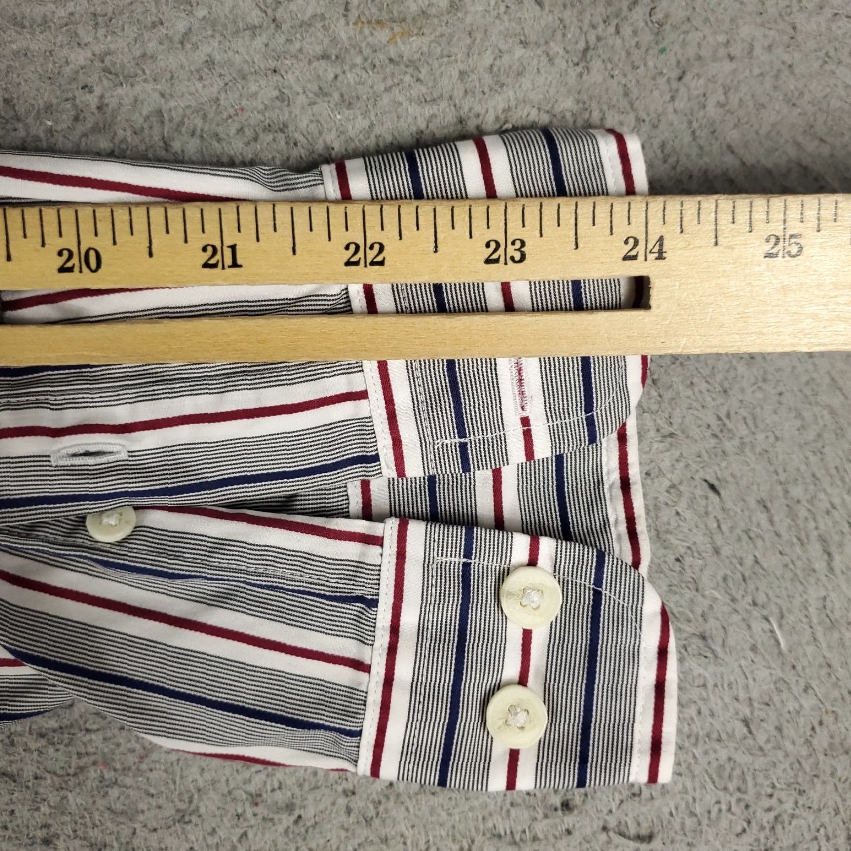 Faconnable Façonnable Shirt Mens L Gray Striped Button-Up Long Sleeve Casual Business Formal Wedding Workwear Size US L / EU 52-54 / 3 - 7 Thumbnail