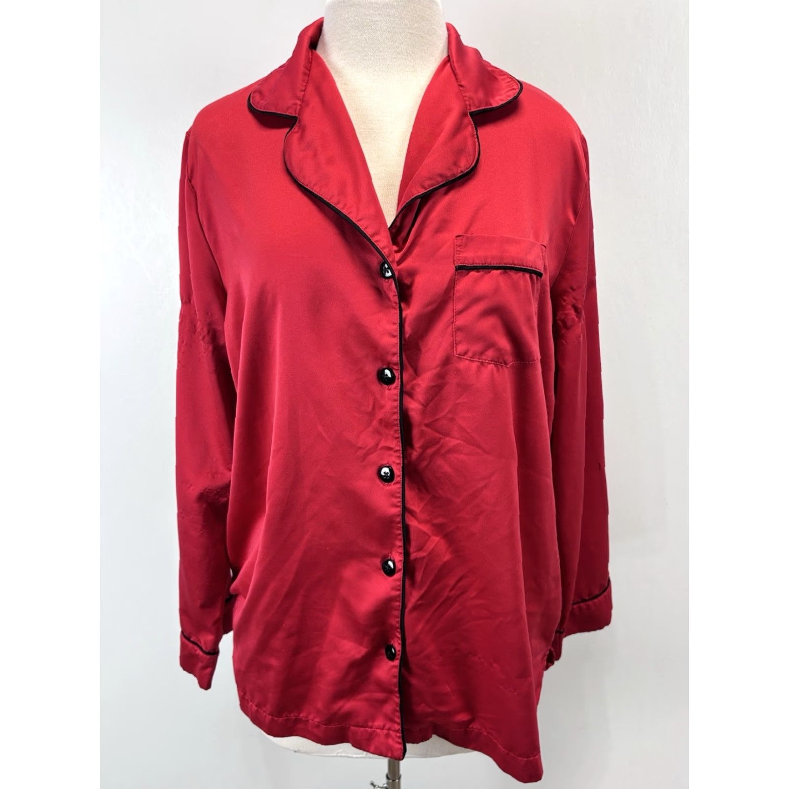 Vintage PajamaGram Pajamagram 2 Pc Pajama Set Sz Large Women’s Red shirt Pants READ Pajamagram Size L / US 10 / IT 46 - 2 Thumbnail
