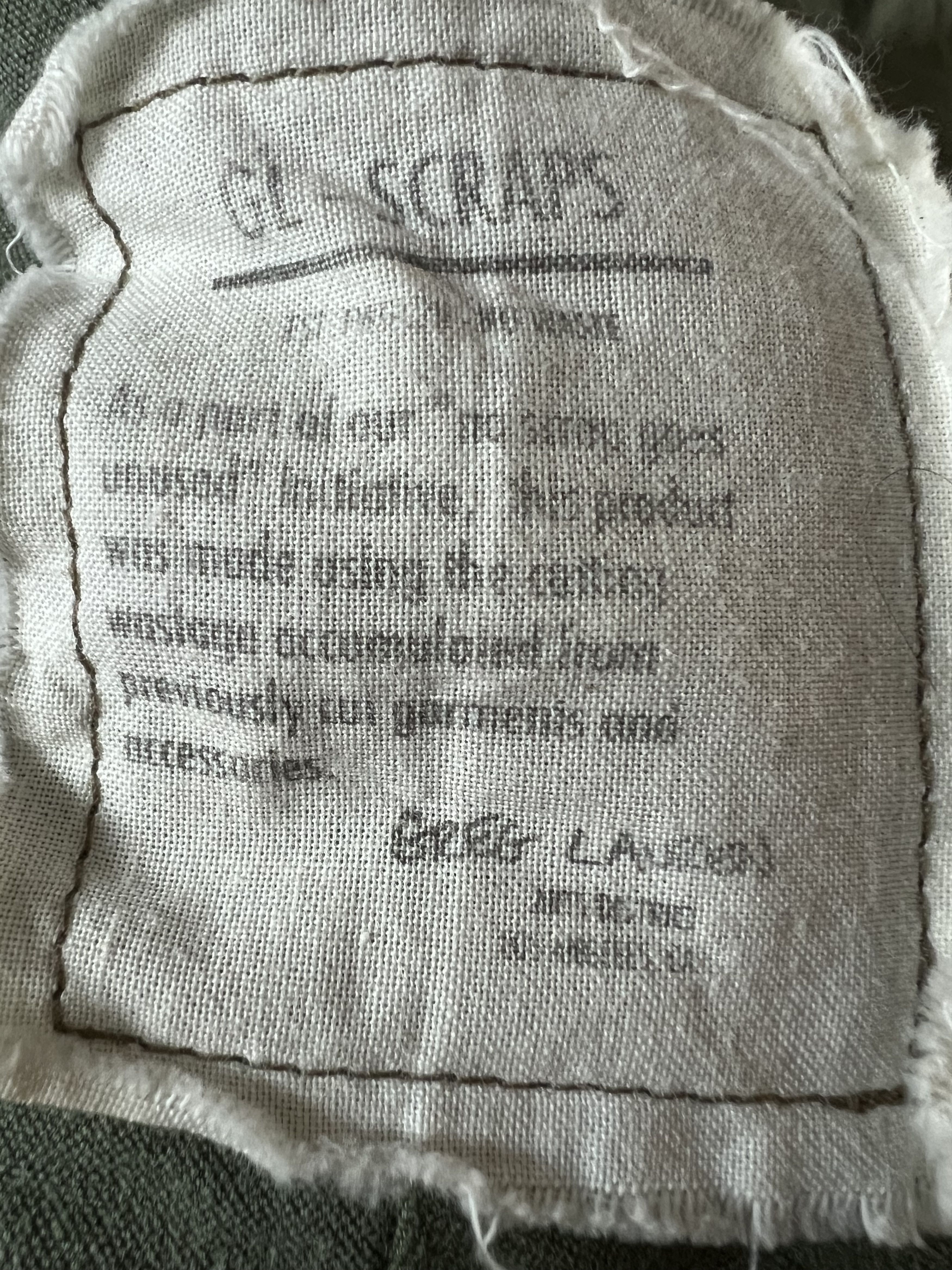 Greg Lauren ARMY TENT SCRAPWORK LONG GL1 * NEW** Size US XL / EU 56 / 4 - 17 Thumbnail