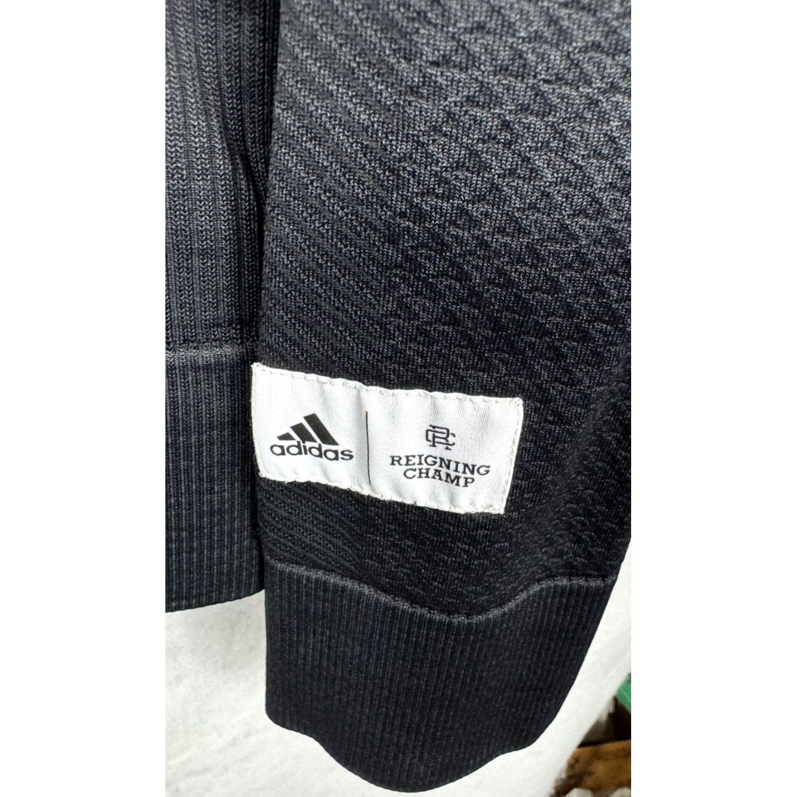 Adidas Adidas Reigning Champ Track Jacket Mens Black Full Zip Knit Athletic Sweatshirt S Size US S / EU 44-46 / 1 - 2 Thumbnail