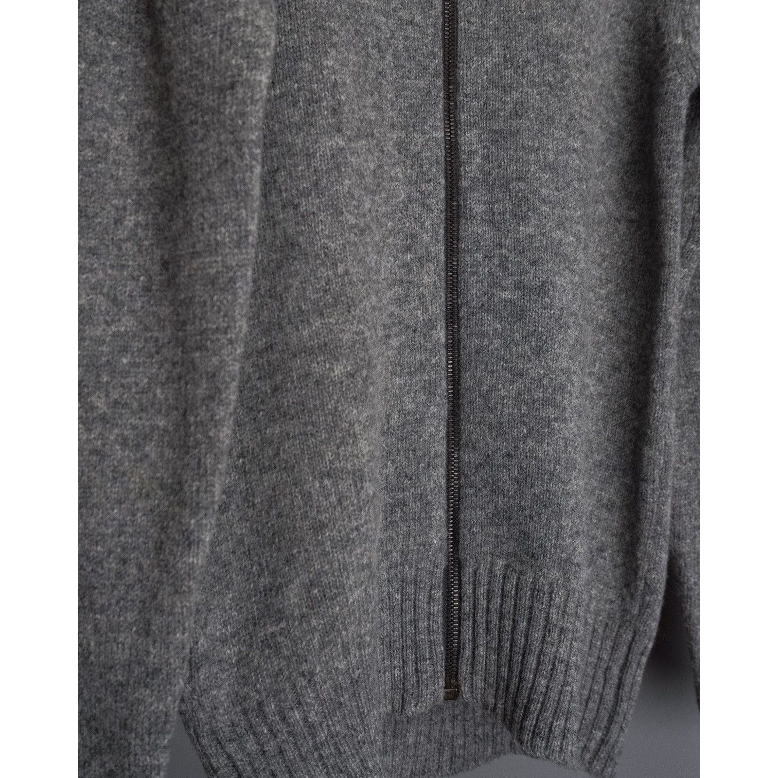 Prada Vintage prada grey knit wool zip logo sweater Size US S / EU 44-46 / 1 - 7 Thumbnail