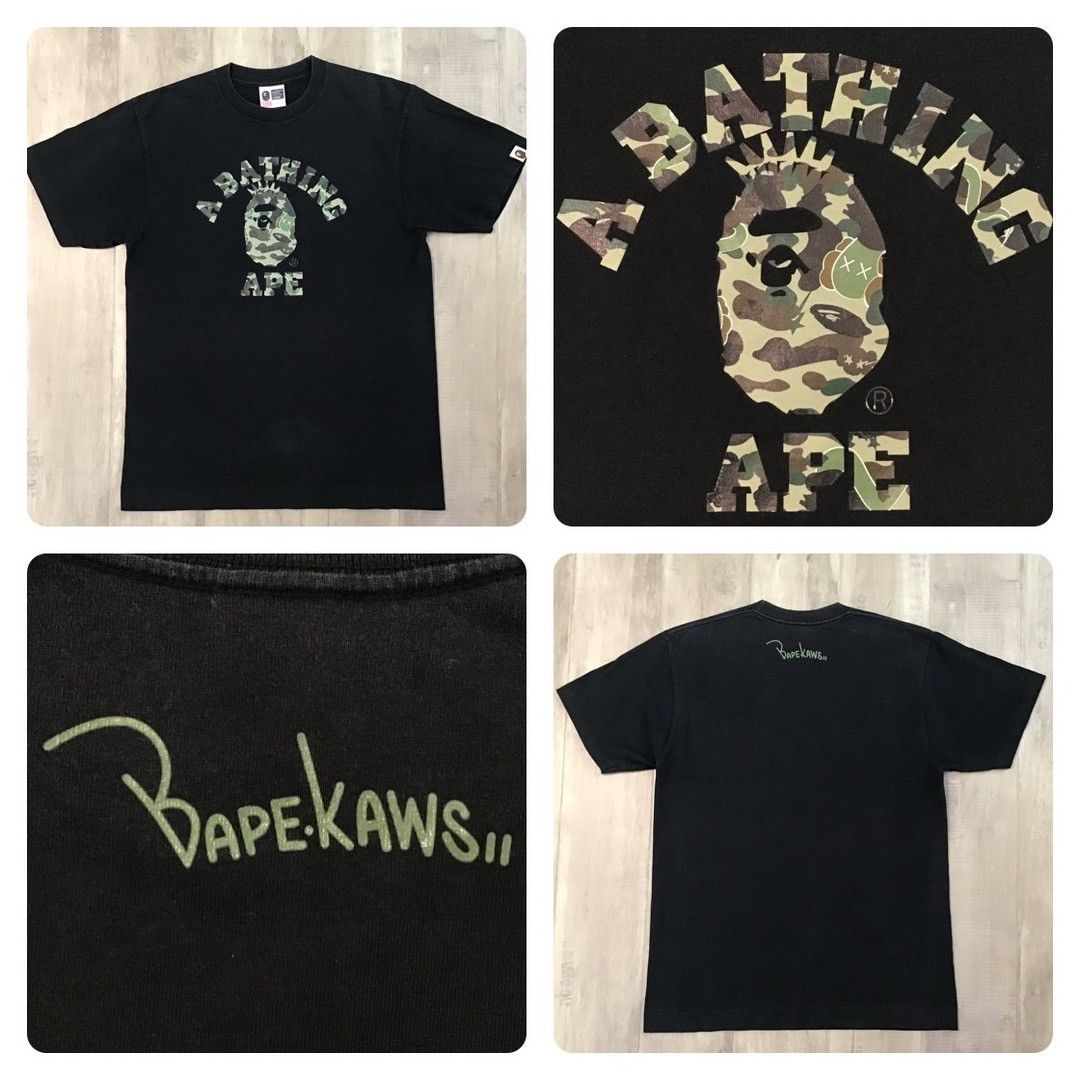 Bape × Kaws BAPE × KAWS 1st camo green bendy NYC college logo T-shirt Size US M / EU 48-50 / 2 - 1 Thumbnail